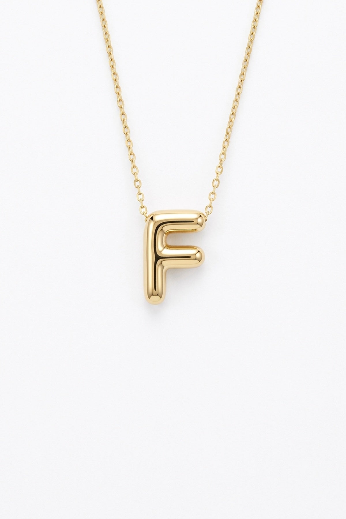Signature 14k Gold Initial Necklace - F