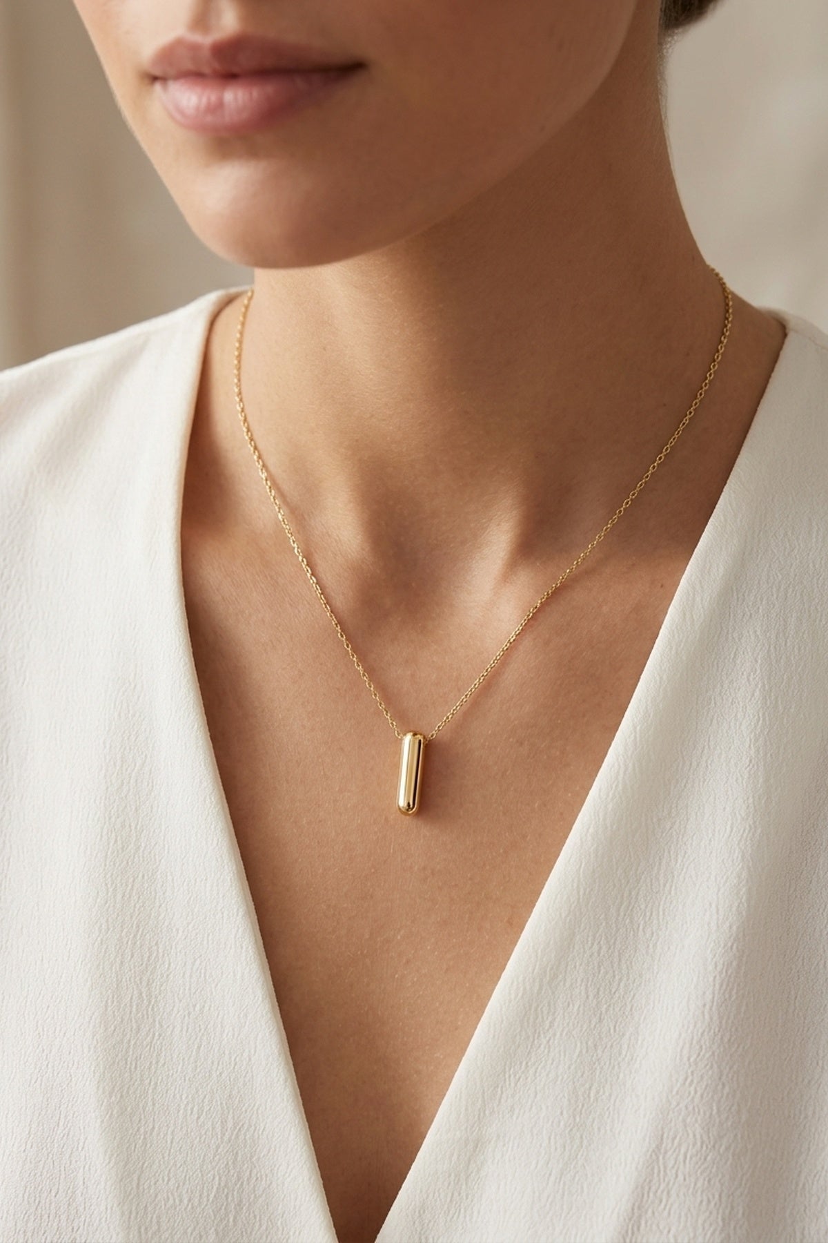 Signature 14k Gold Initial Necklace - I