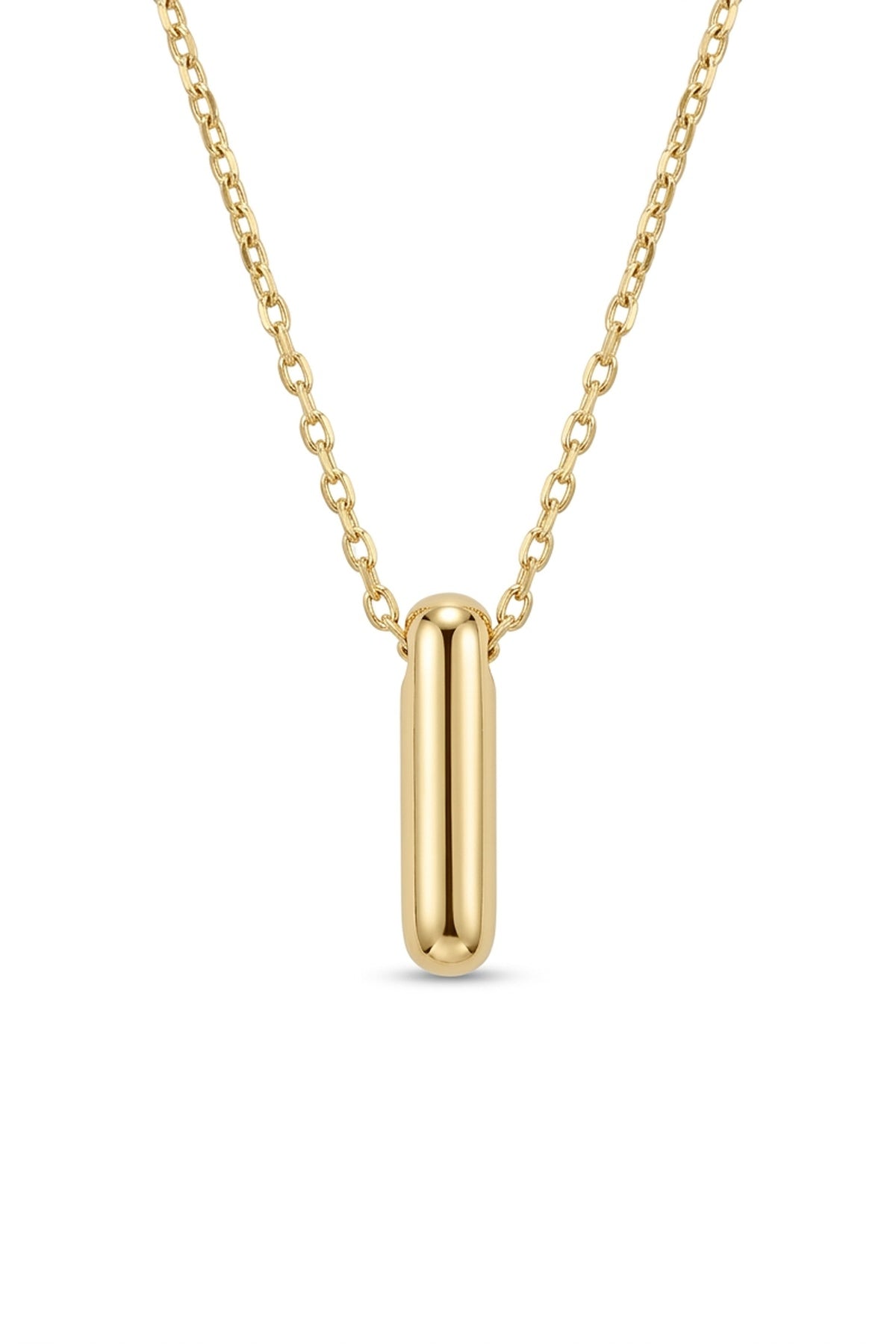 Signature 14k Gold Initial Necklace - I