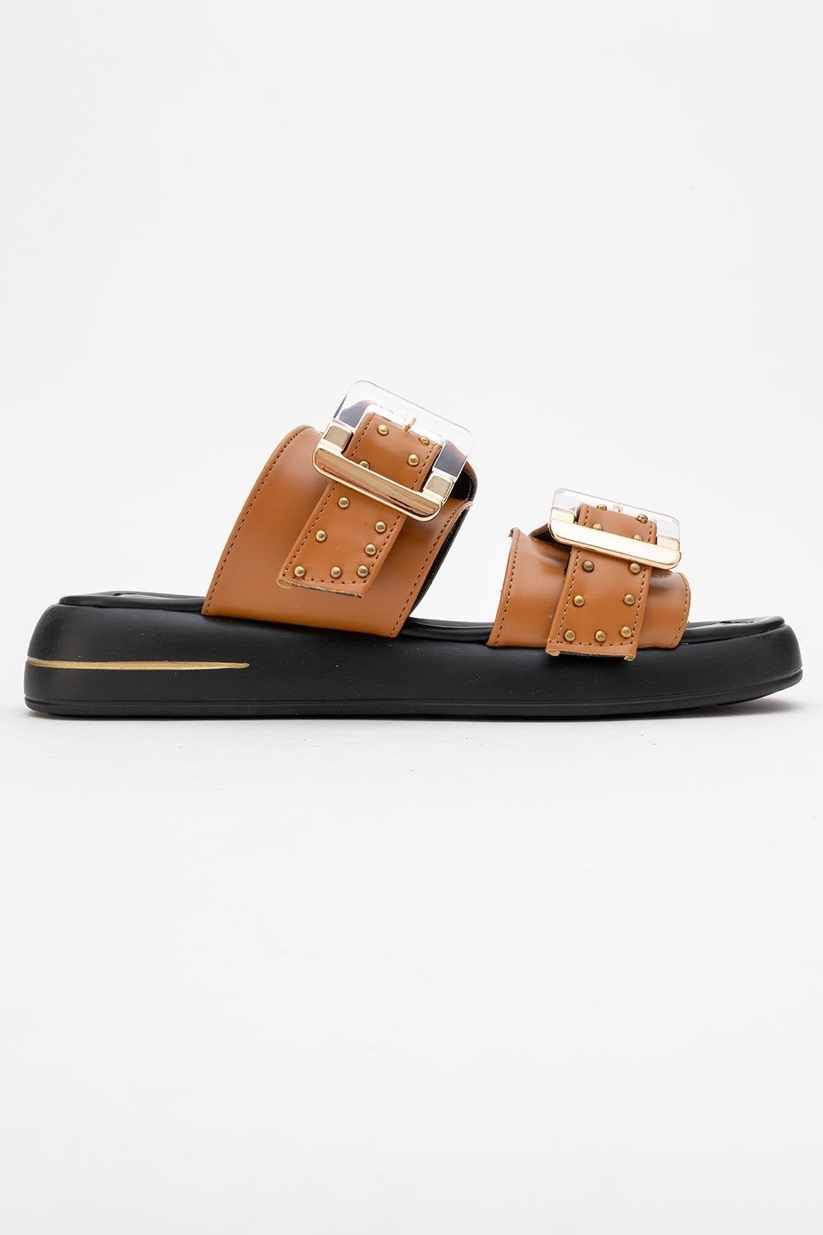 Zley Cognac Buckle Sandal (Women)