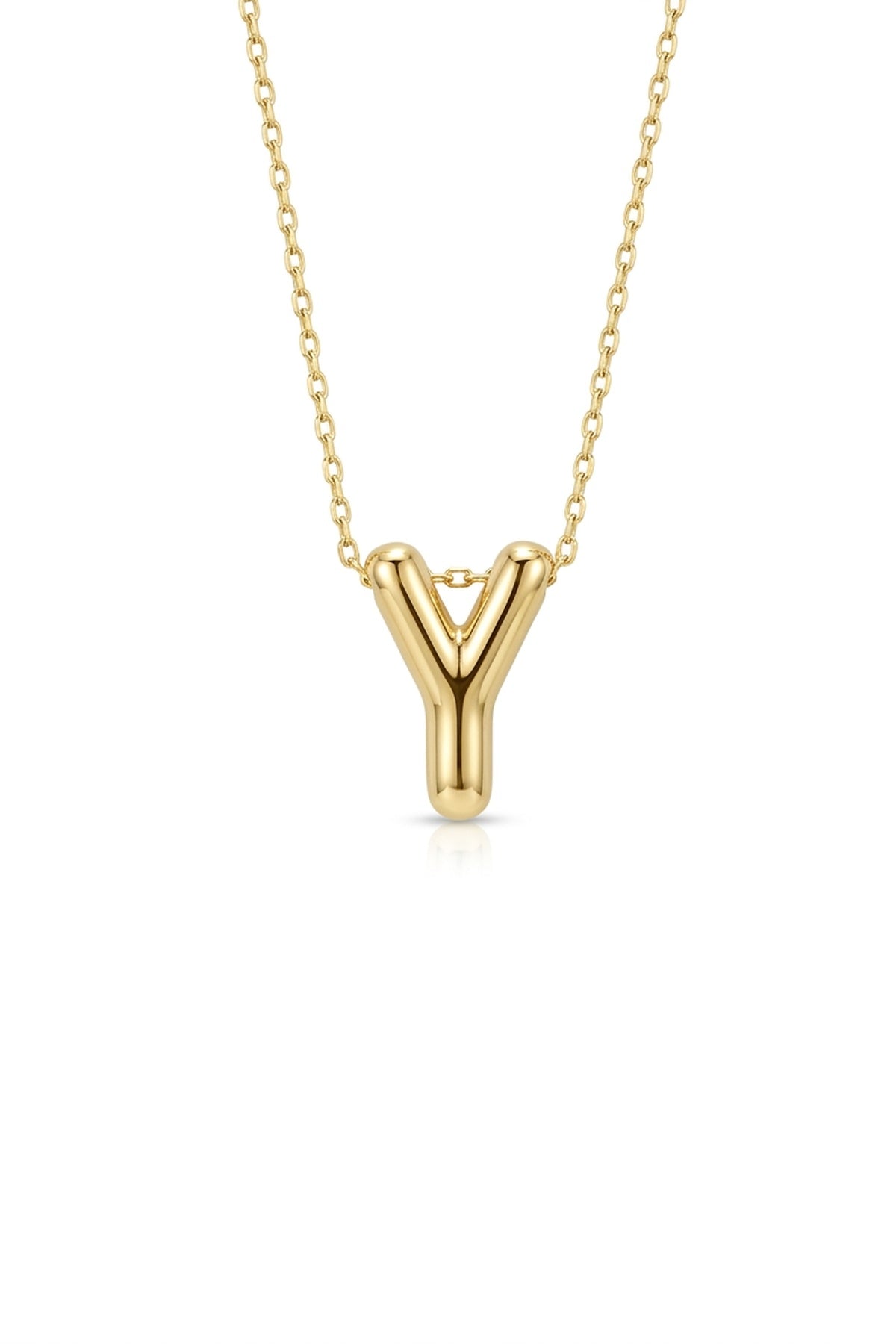 Signature 14k Gold Initial Necklace - Y
