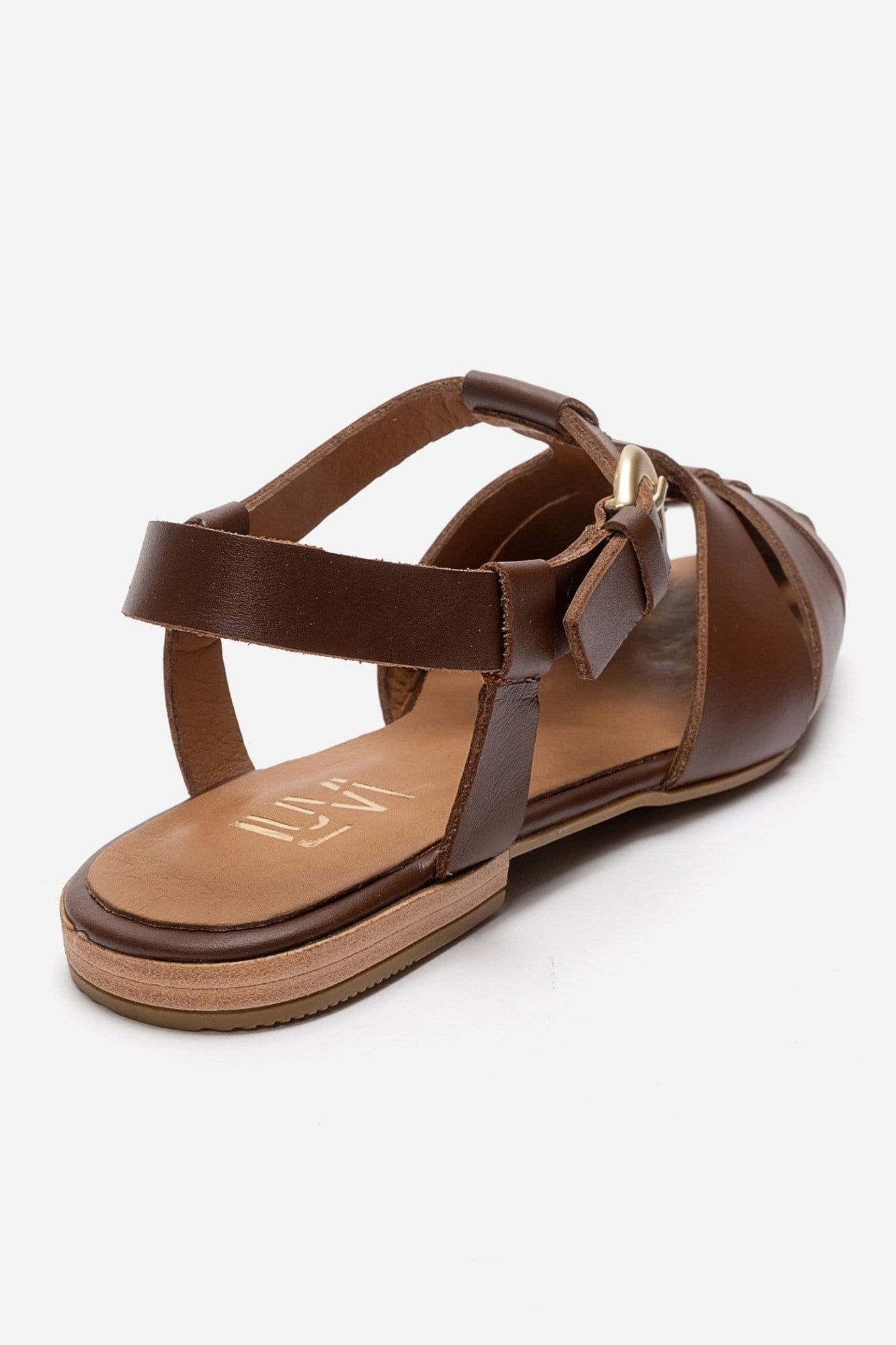 JANDOR - Brown Genuine Leather Sandal (Women)
