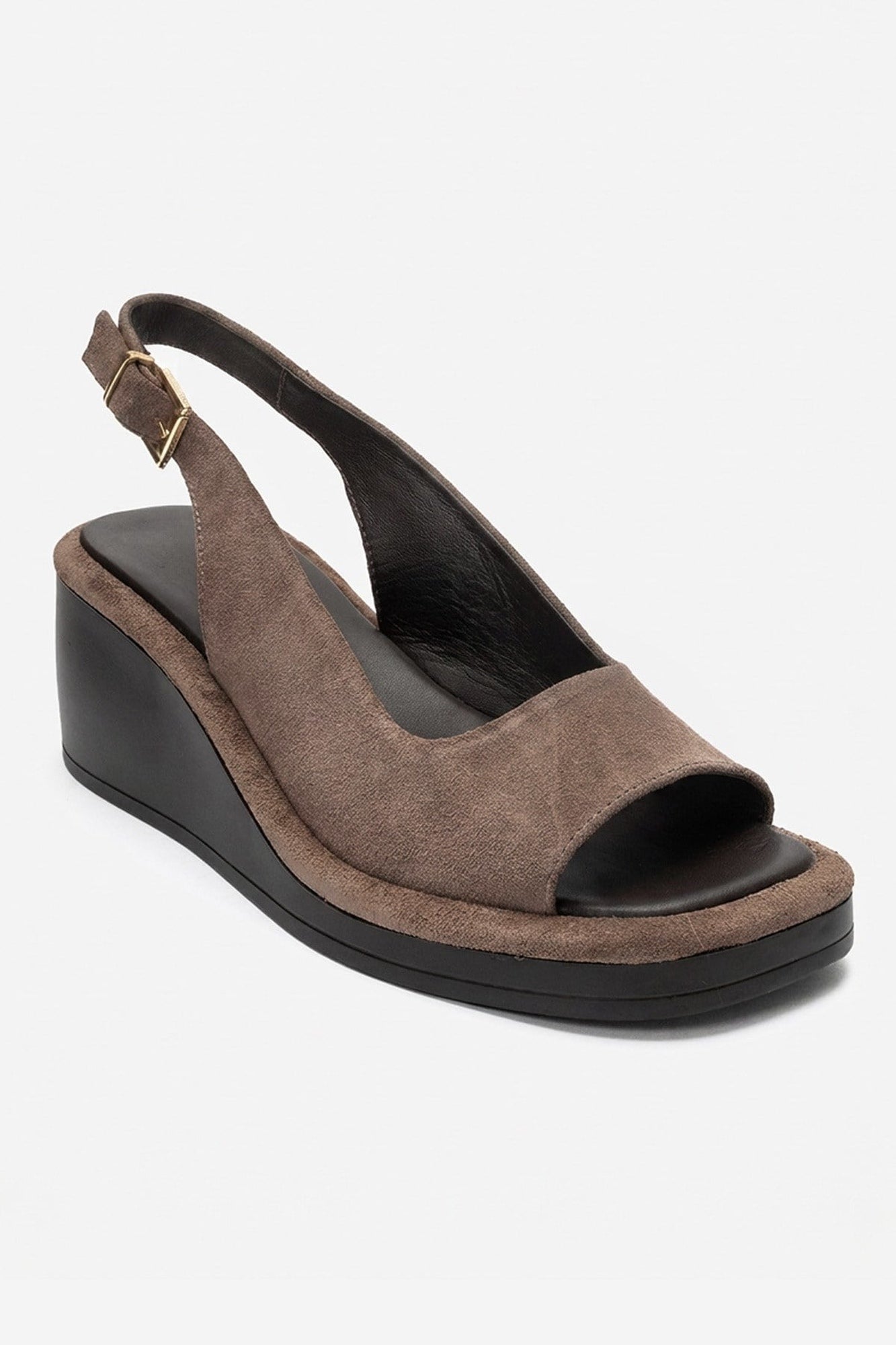 Orlena - Taupe Genuine Leather Platform Wedge Sandal (Women)