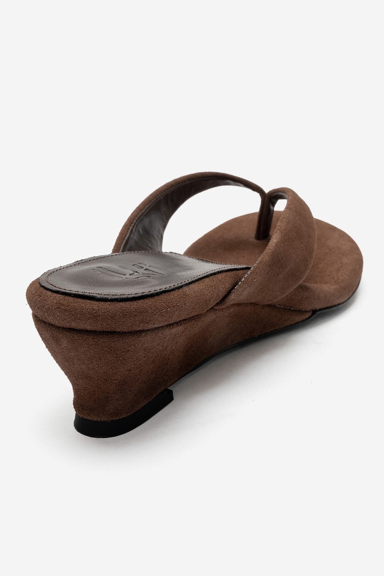 VANESSIA - Cognac Suede Toe-Post Mini Block Heel Sandal (Women)
