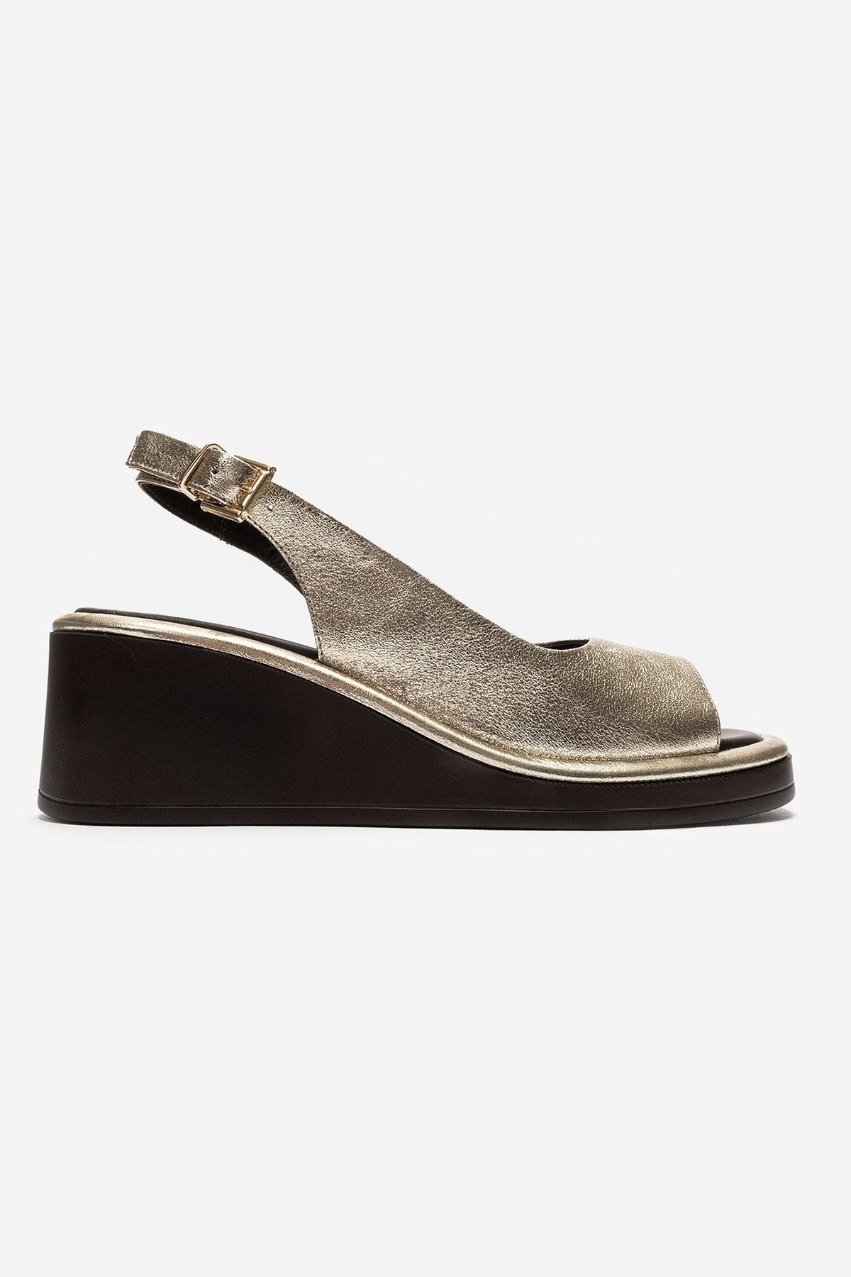 Orlena - Gold Genuine Leather Slingback Platform Sandal (Women)
