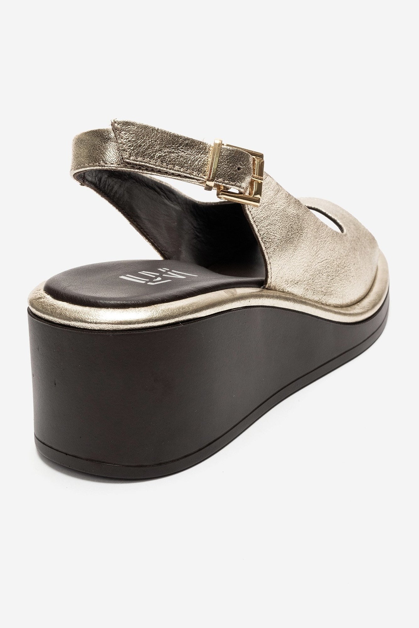 Orlena - Gold Genuine Leather Slingback Platform Sandal (Women)