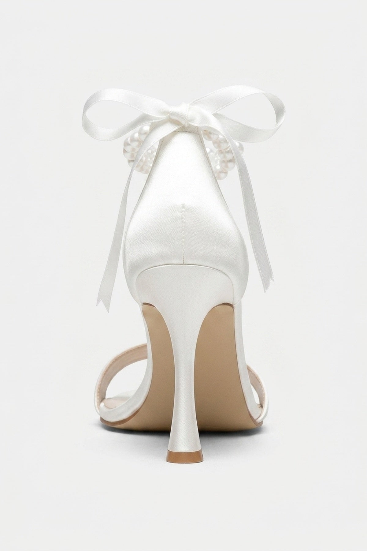 Felicity Pearl Ankle Tie Bridal Heels