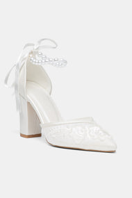 Odeline Pearl Lace Bridal Pumps