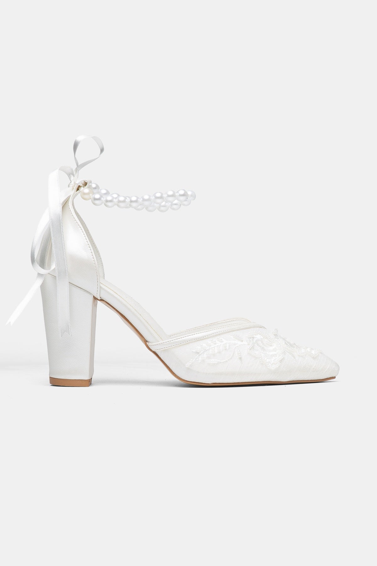 Odeline Pearl Lace Bridal Pumps