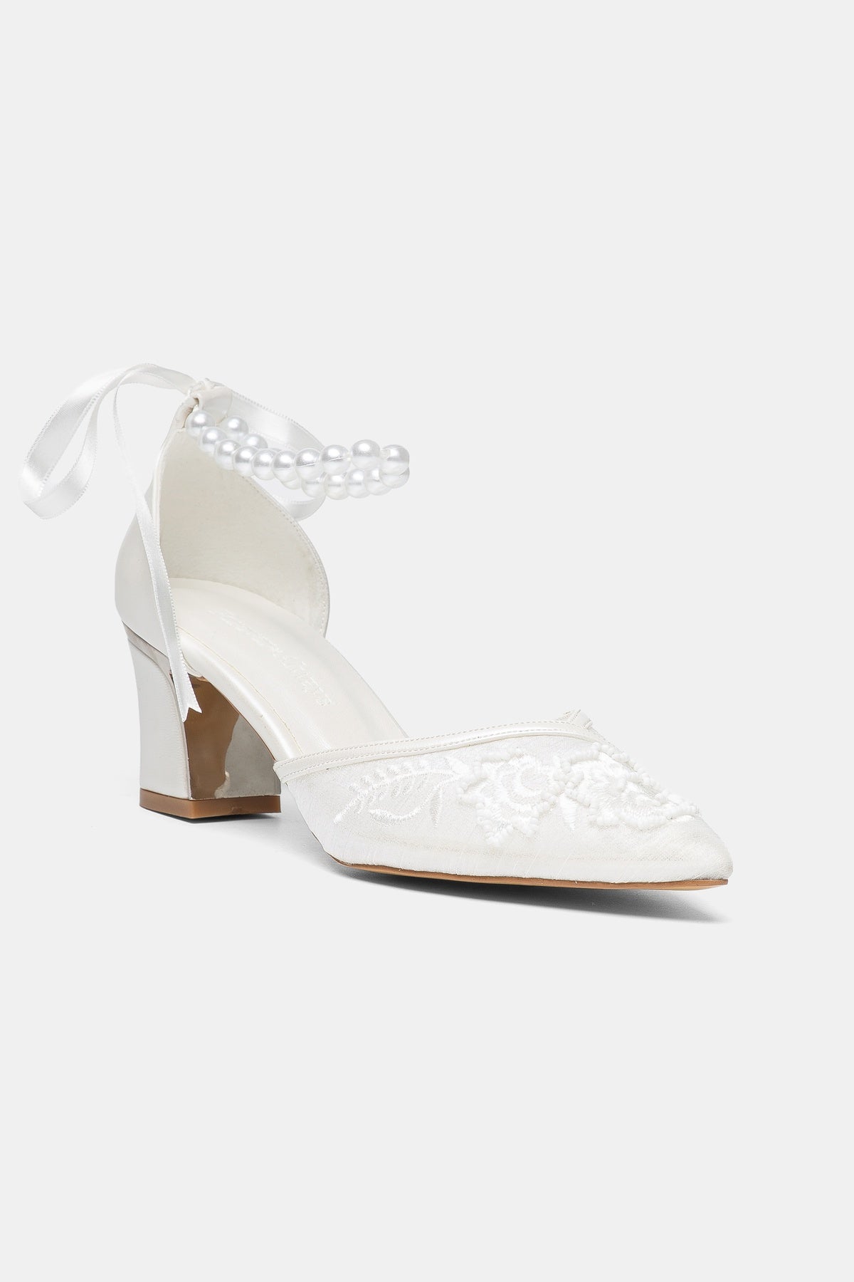 Annette Pearl Lace Bridal Sandals