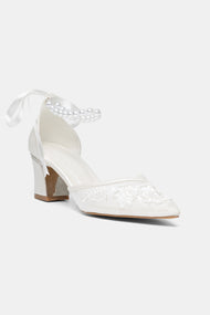 Annette Pearl Lace Bridal Sandals