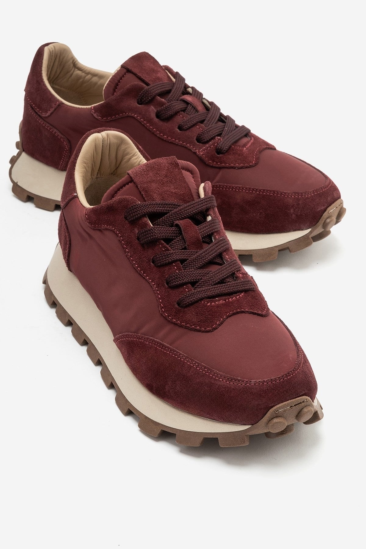 Amanda - Burgundy Genuine Leather Sport Sneaker (Women)