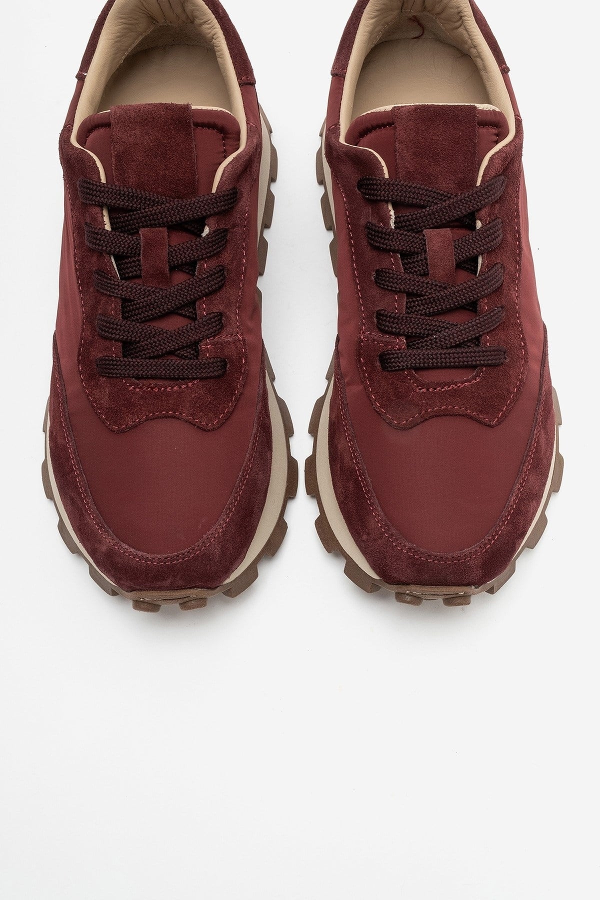 Amanda - Burgundy Genuine Leather Sport Sneaker (Women)