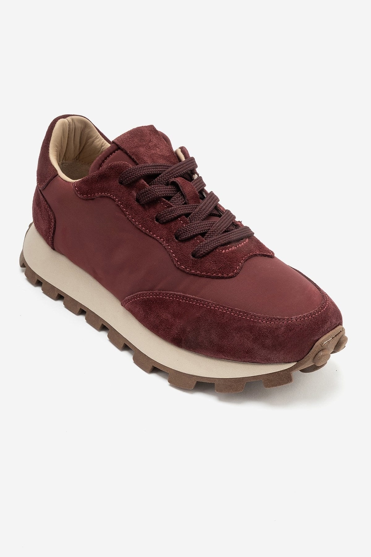Amanda - Burgundy Genuine Leather Sport Sneaker (Women)