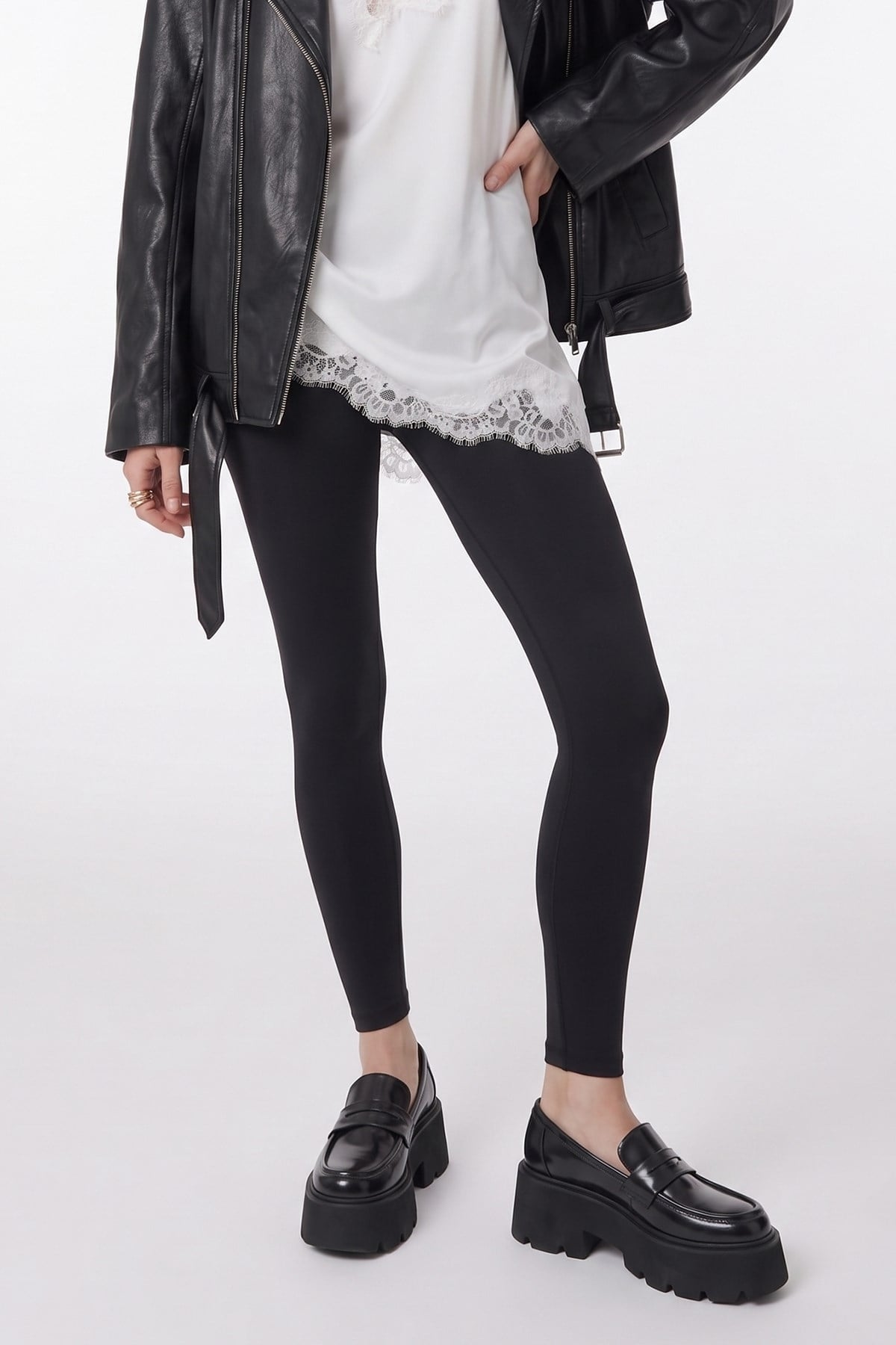 SANTIA - Black Platform Loafer (Women)