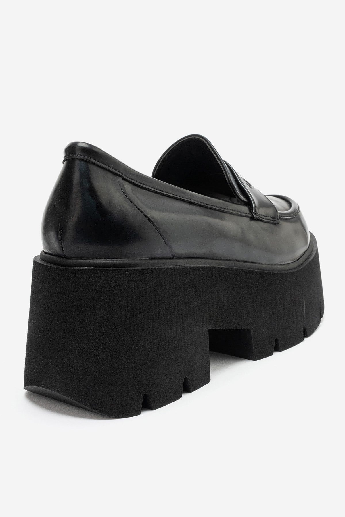 SANTIA - Black Platform Loafer (Women)