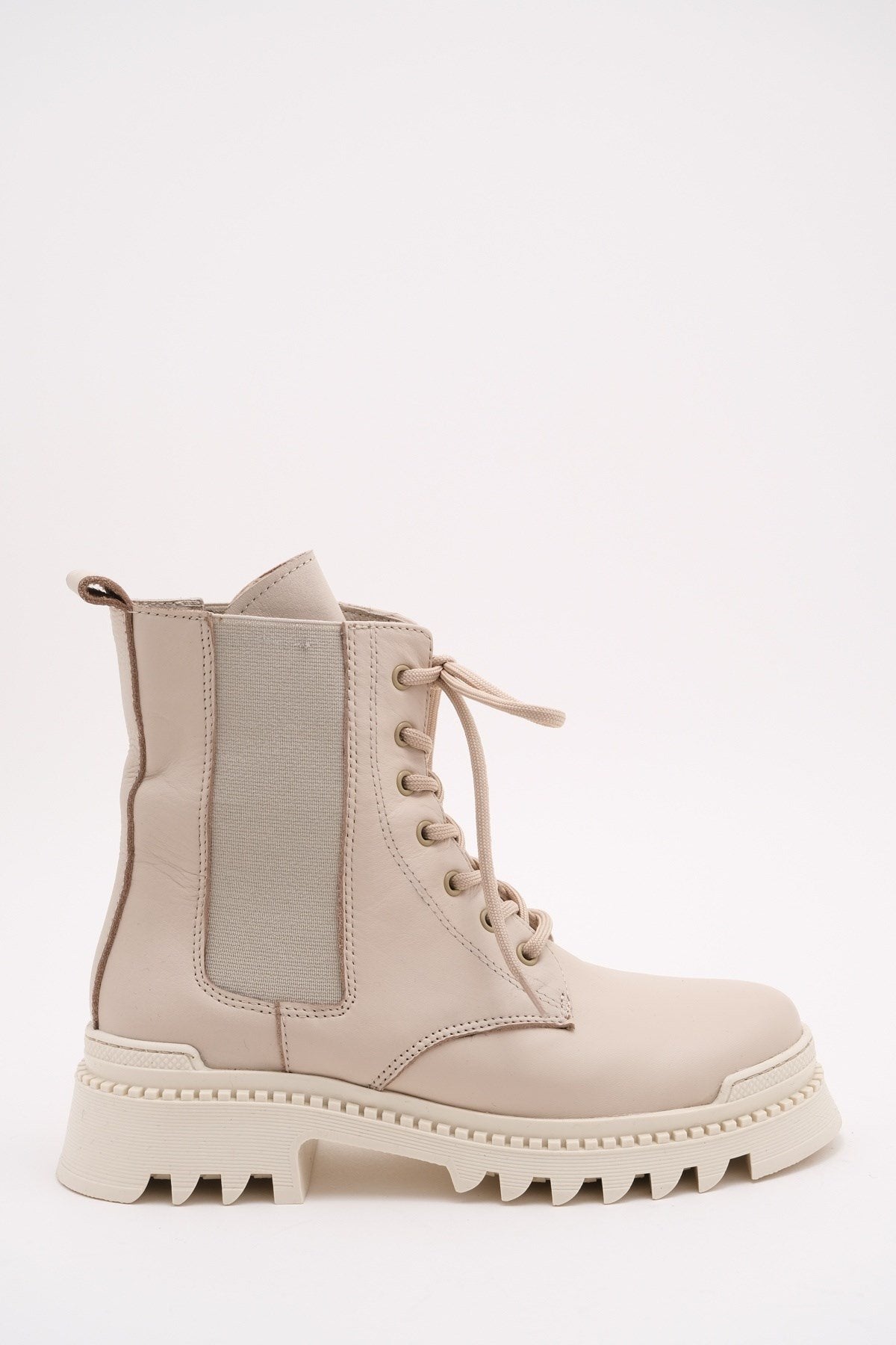 Keti - Beige Genuine Leather Boot (Women)