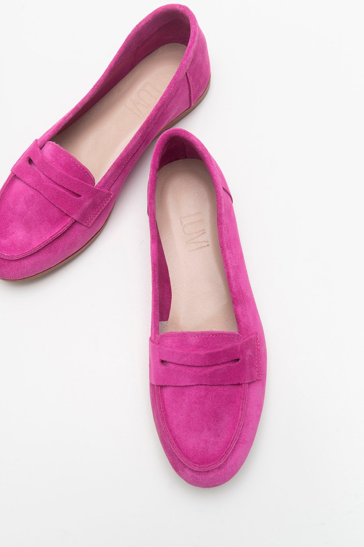 Dorothy - Fuchsia Suede Leather Loafers