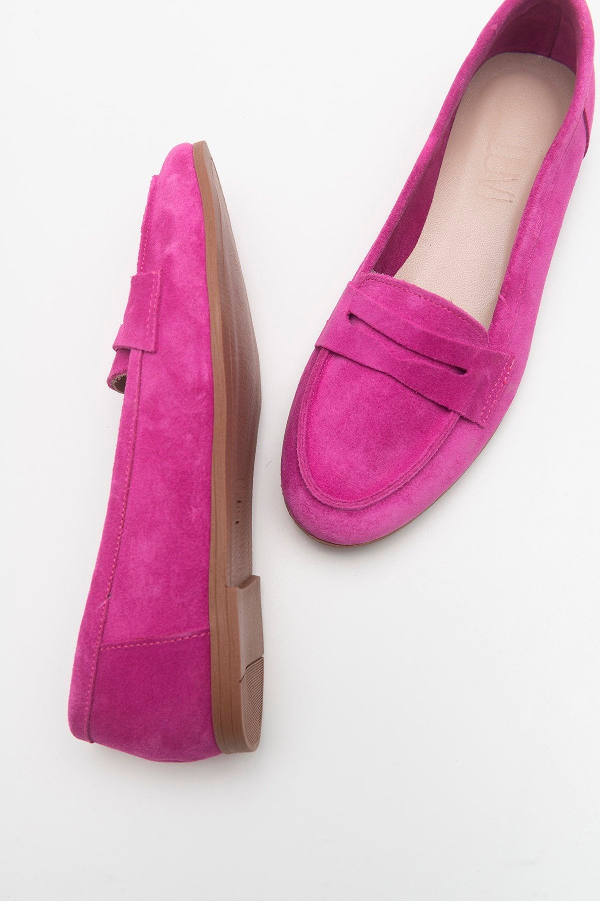 Dorothy - Fuchsia Suede Leather Loafers