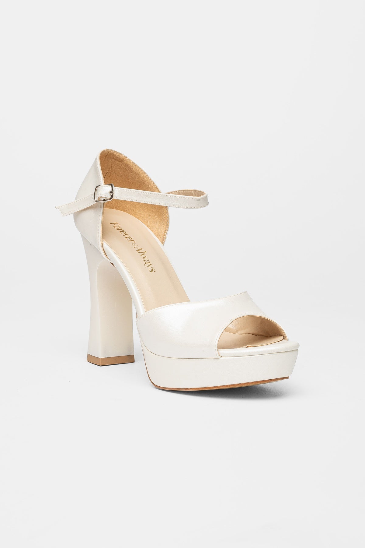 Kate Open Toe Bridal Platform Heels