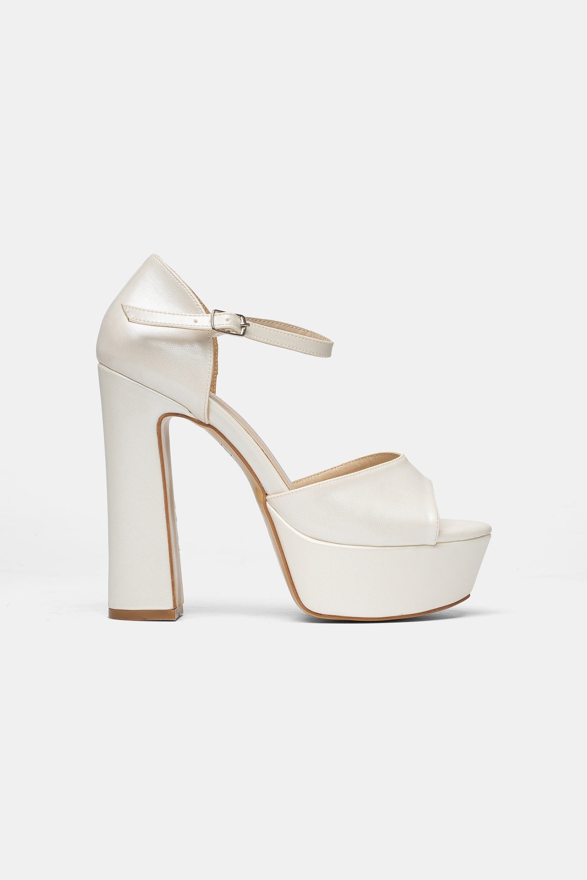 Katy Open Toe Bridal Platform Heels