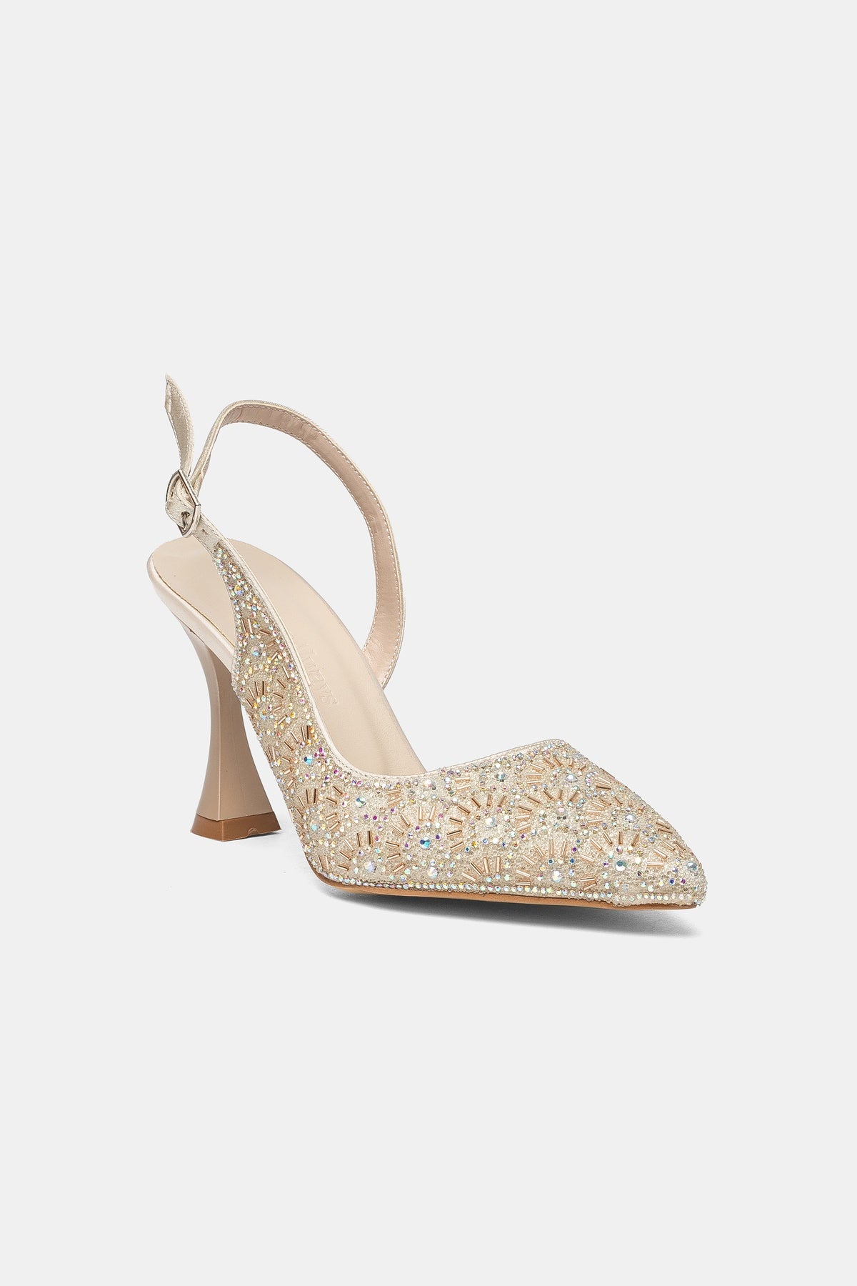Avery Embellished Gold Pumps