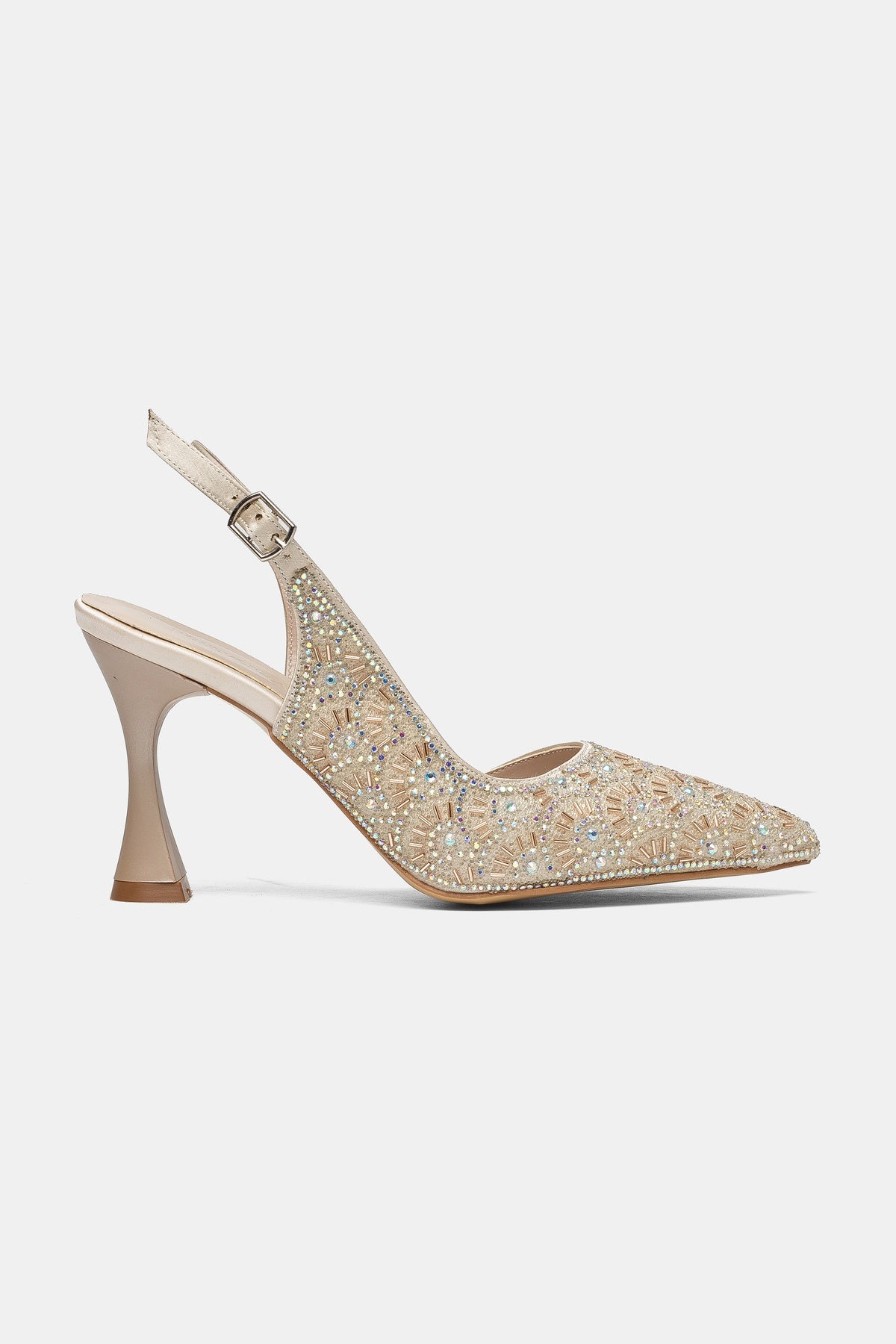 Avery Embellished Gold Pumps
