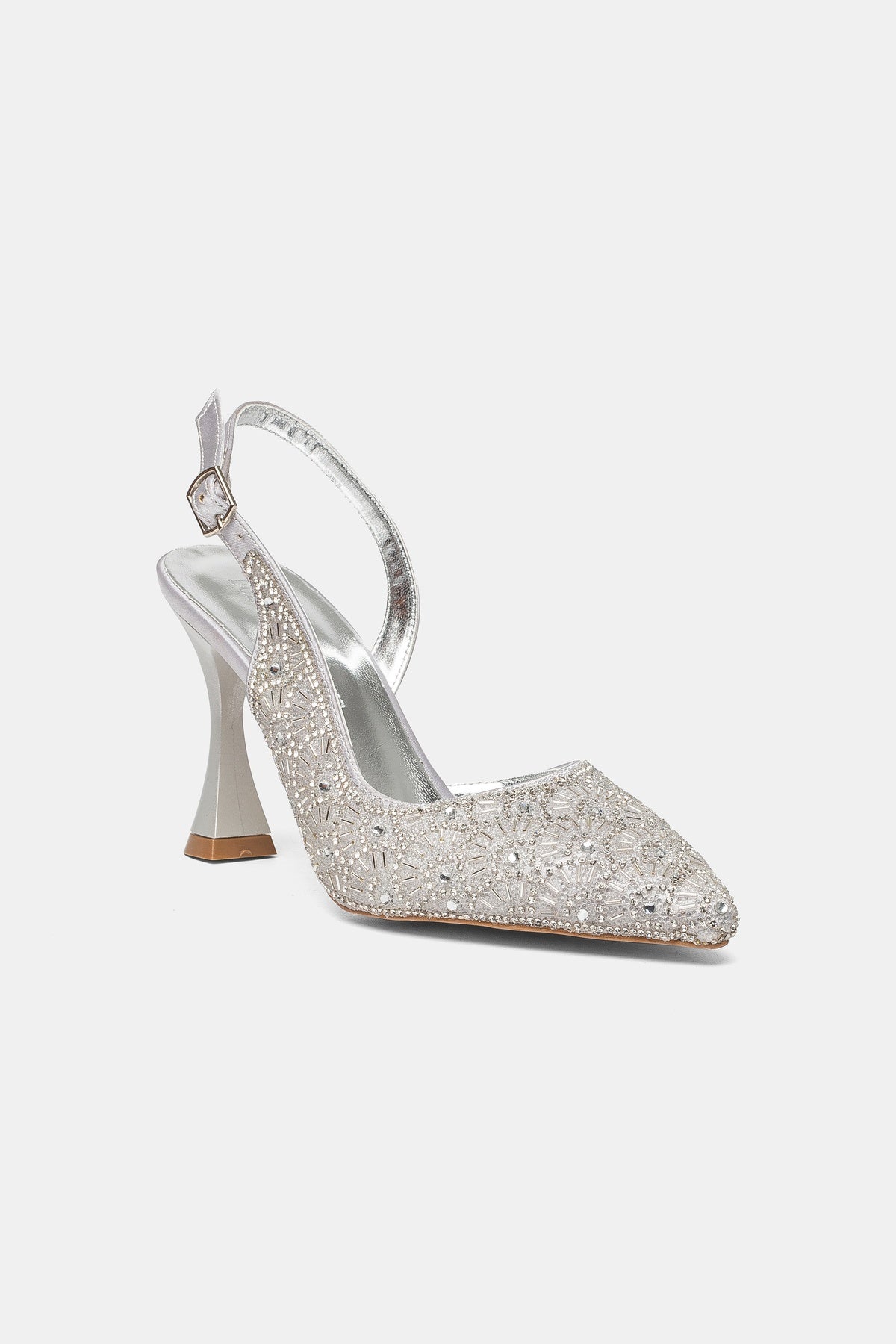 Avery Embellished Silver Pumps