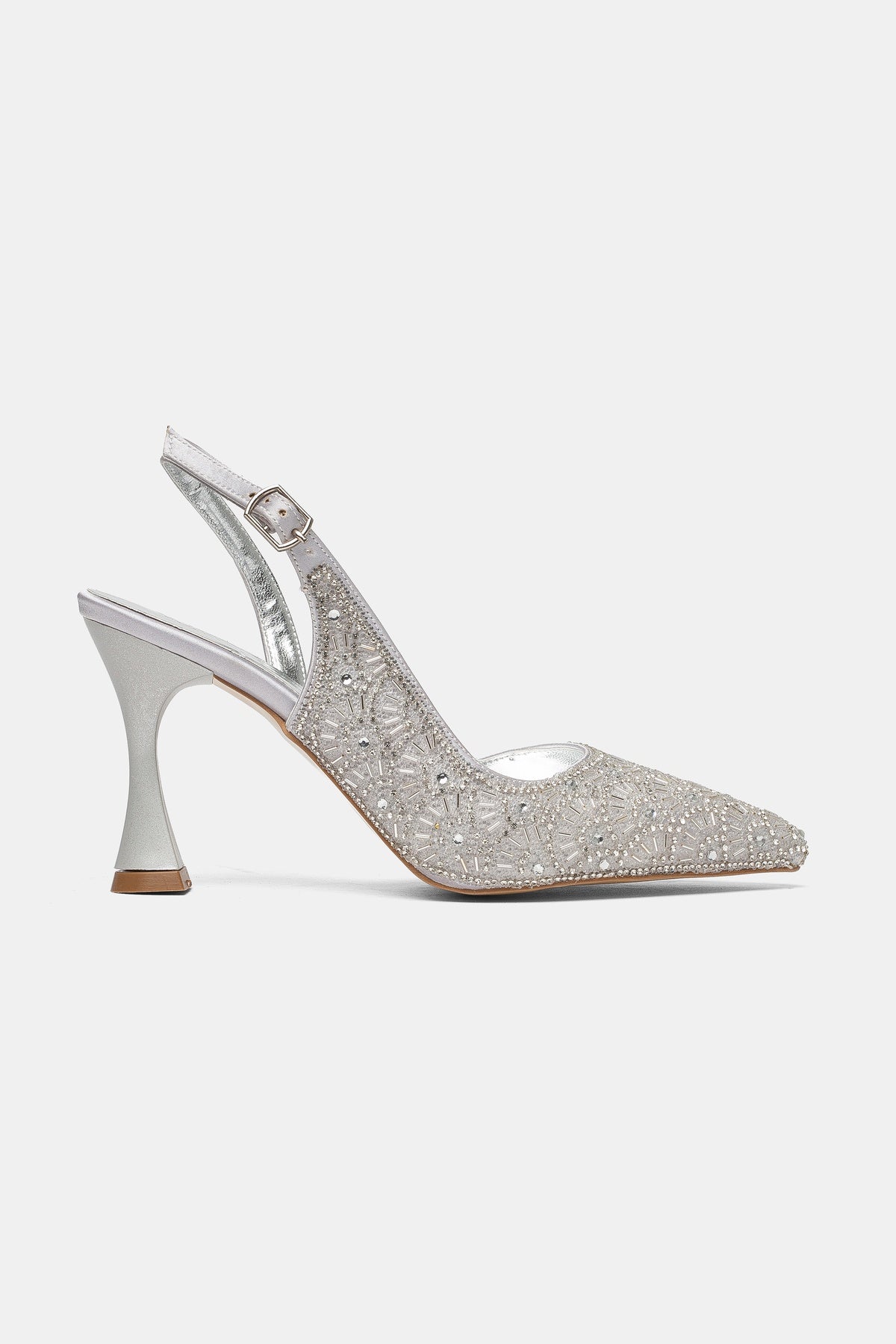Avery Embellished Silver Pumps