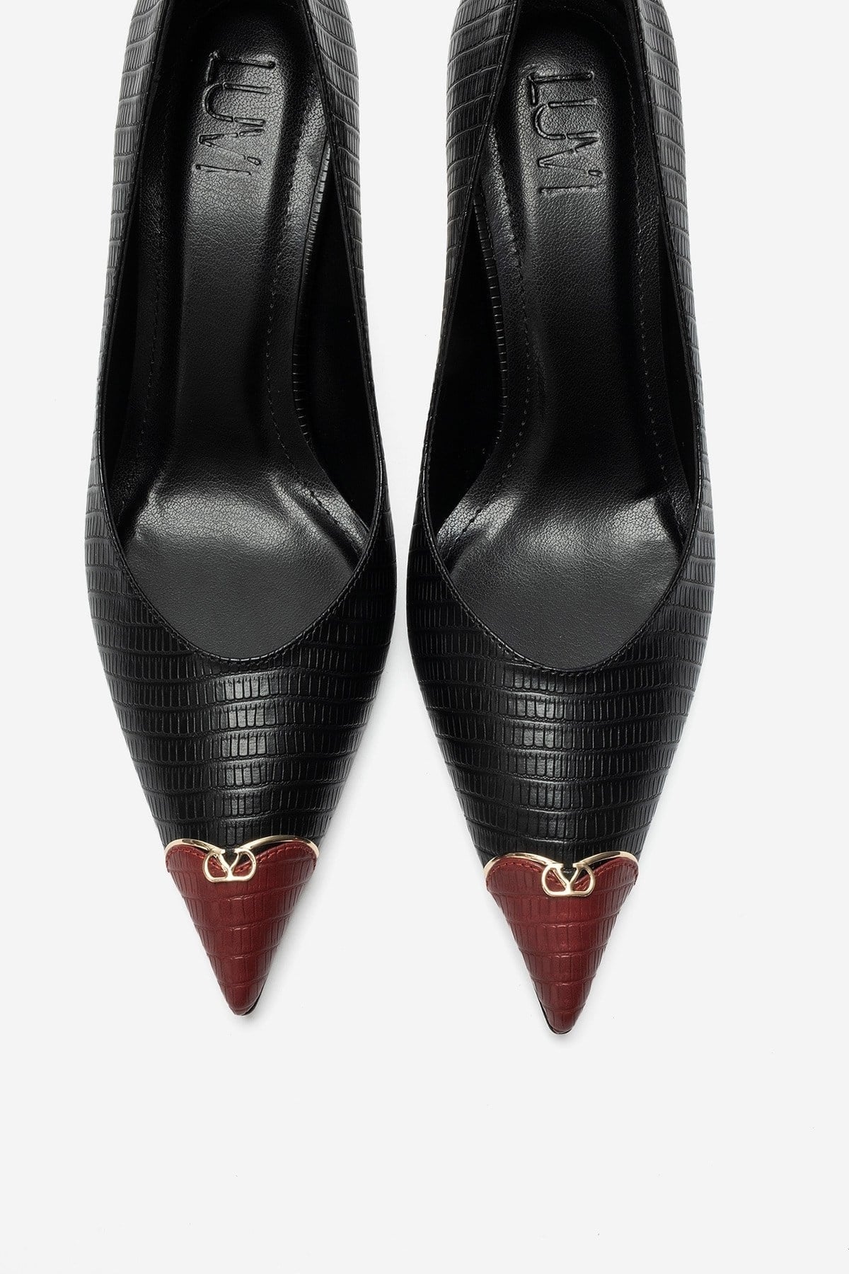 JIMENA - Black Red Patterned Stiletto Pump (Women)