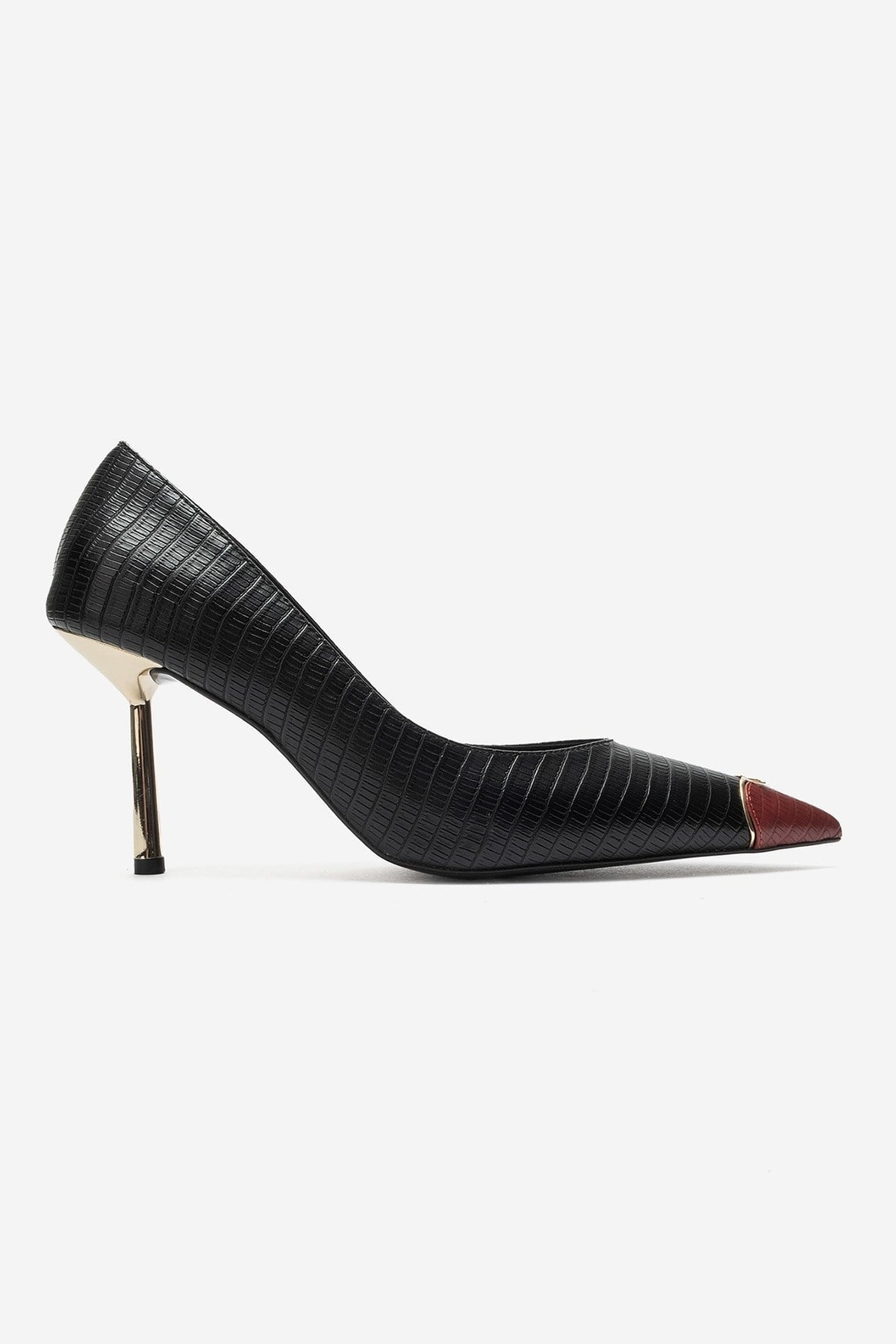 JIMENA - Black Red Patterned Stiletto Pump (Women)