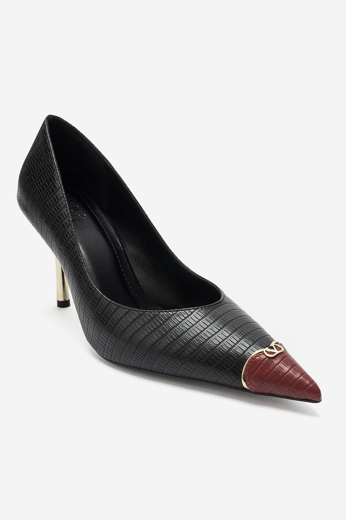 JIMENA - Black Red Patterned Stiletto Pump (Women)