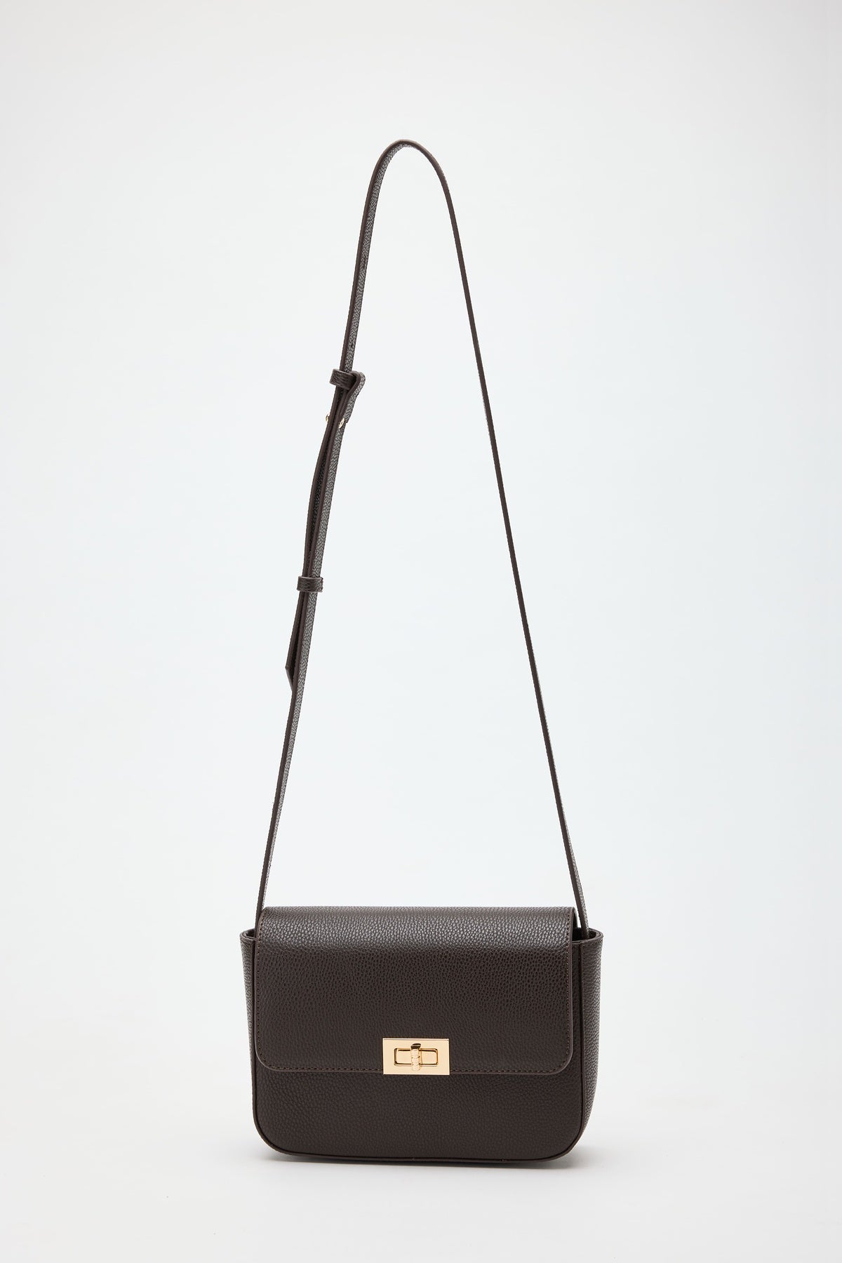 Tesia Dark Brown Crossbody Bag