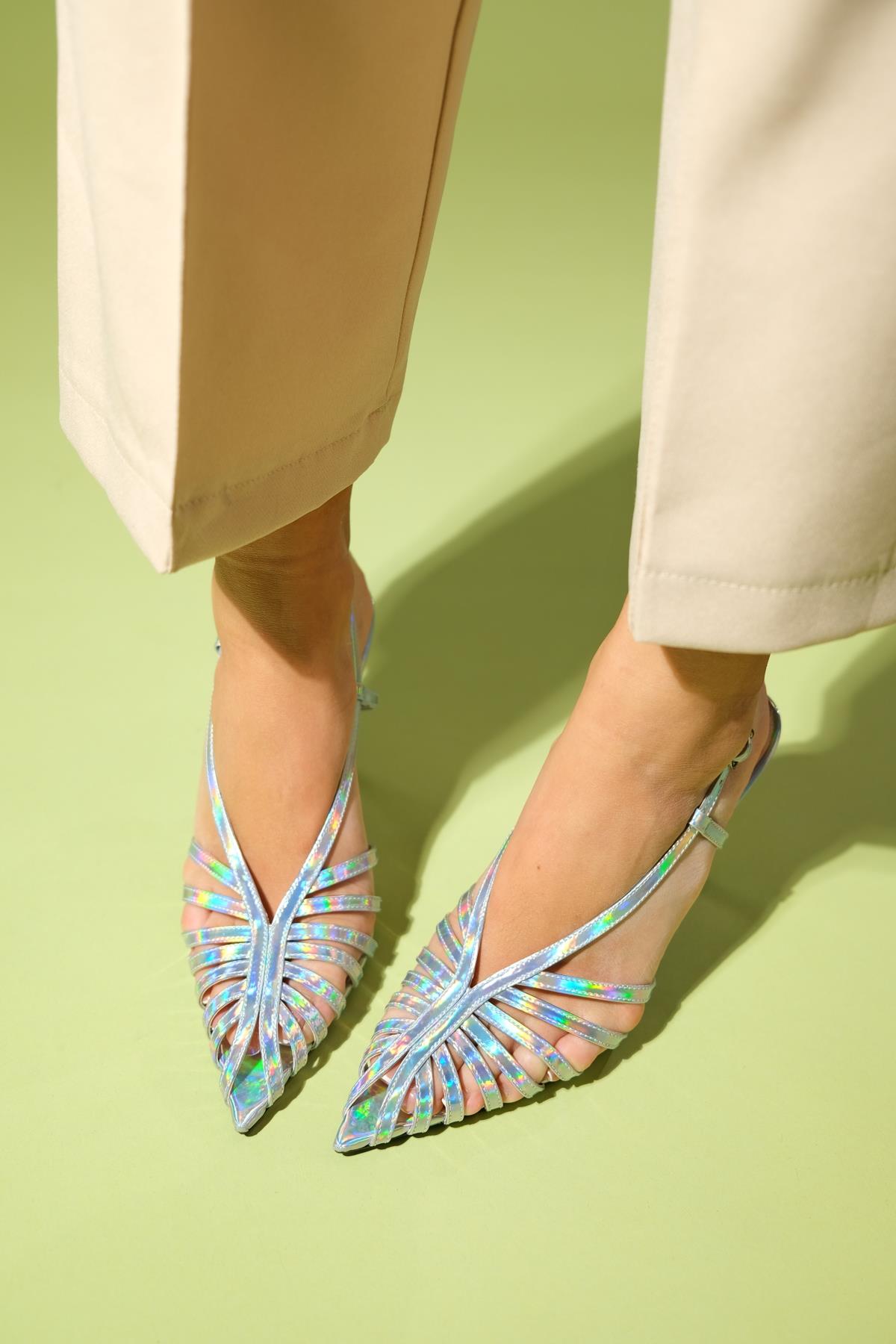 Leaf - Silver Holographic High Heel Shoe (Women)