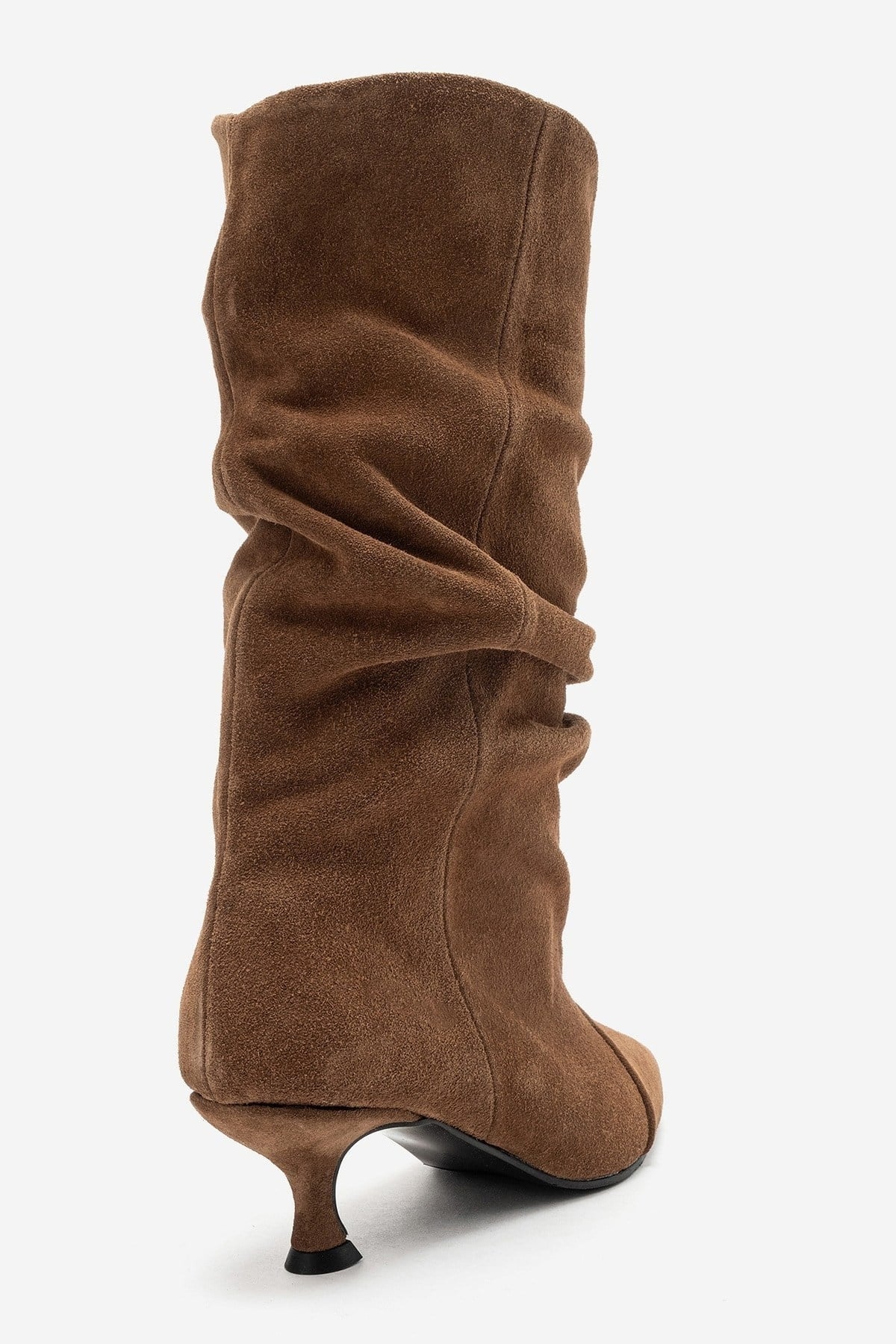 Petty - Camel Genuine Suede Leather Gusseted Boot (Women)