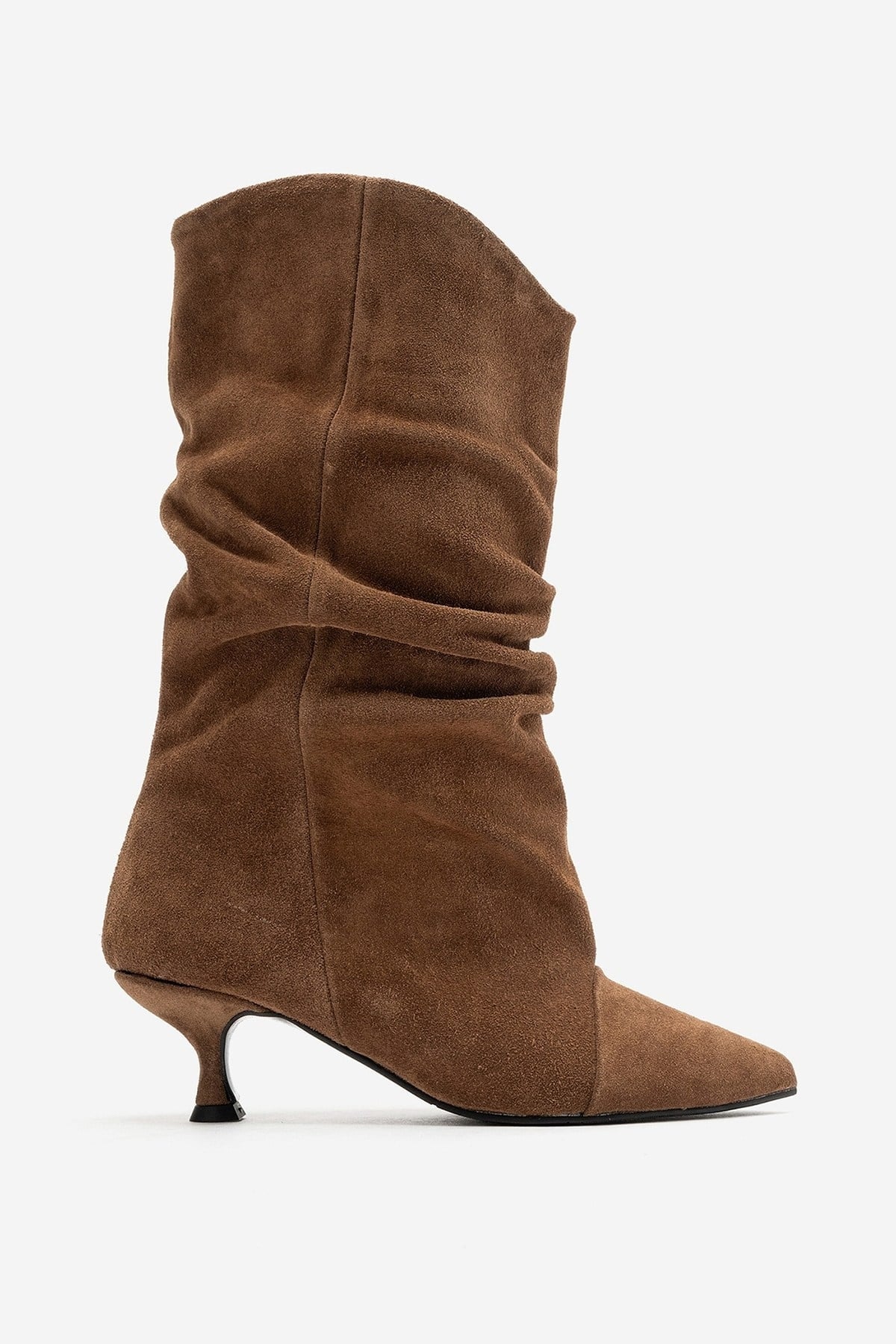 Petty - Camel Genuine Suede Leather Gusseted Boot (Women)