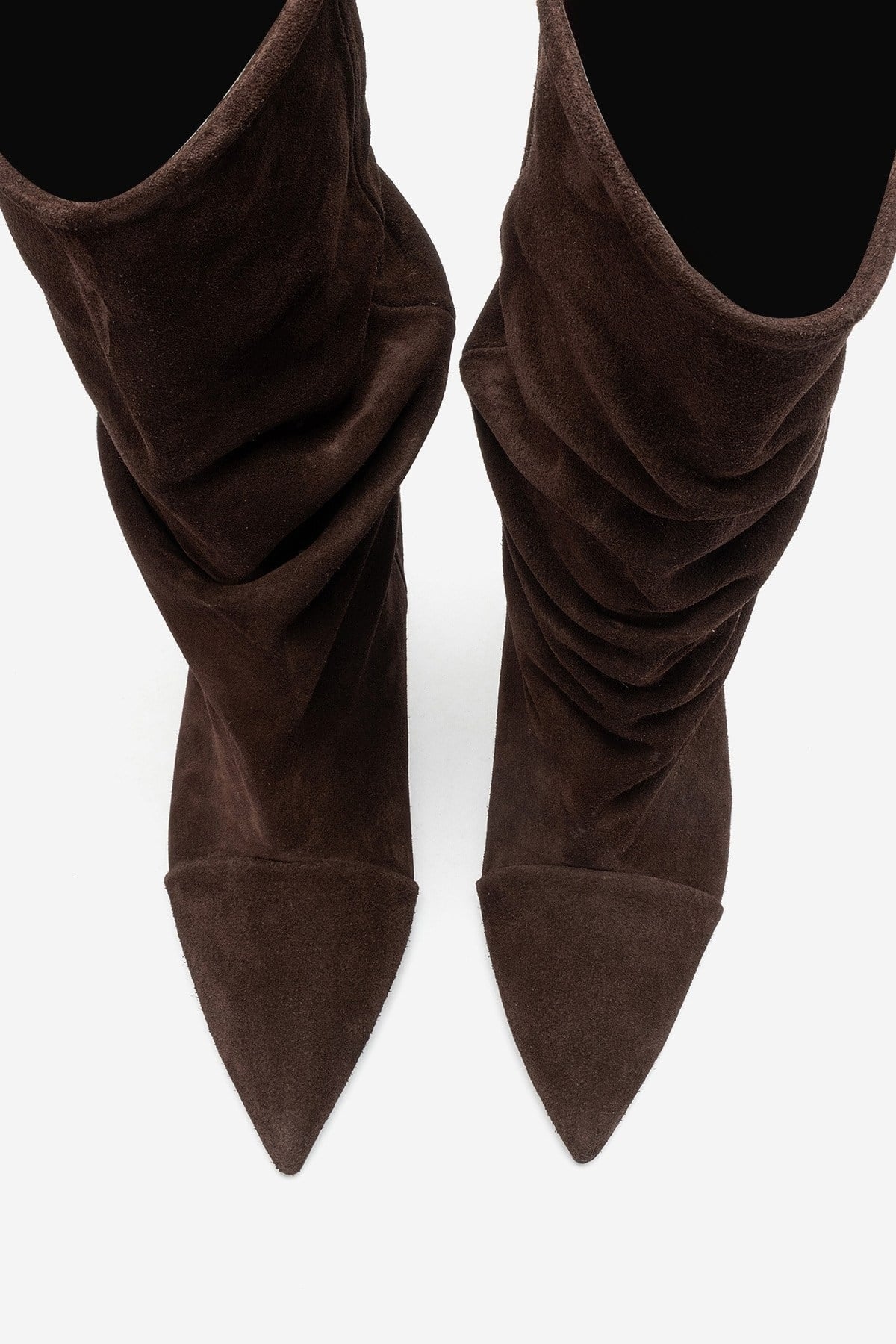 Petty - Brown Genuine Suede Leather Gusseted Boot (Women)