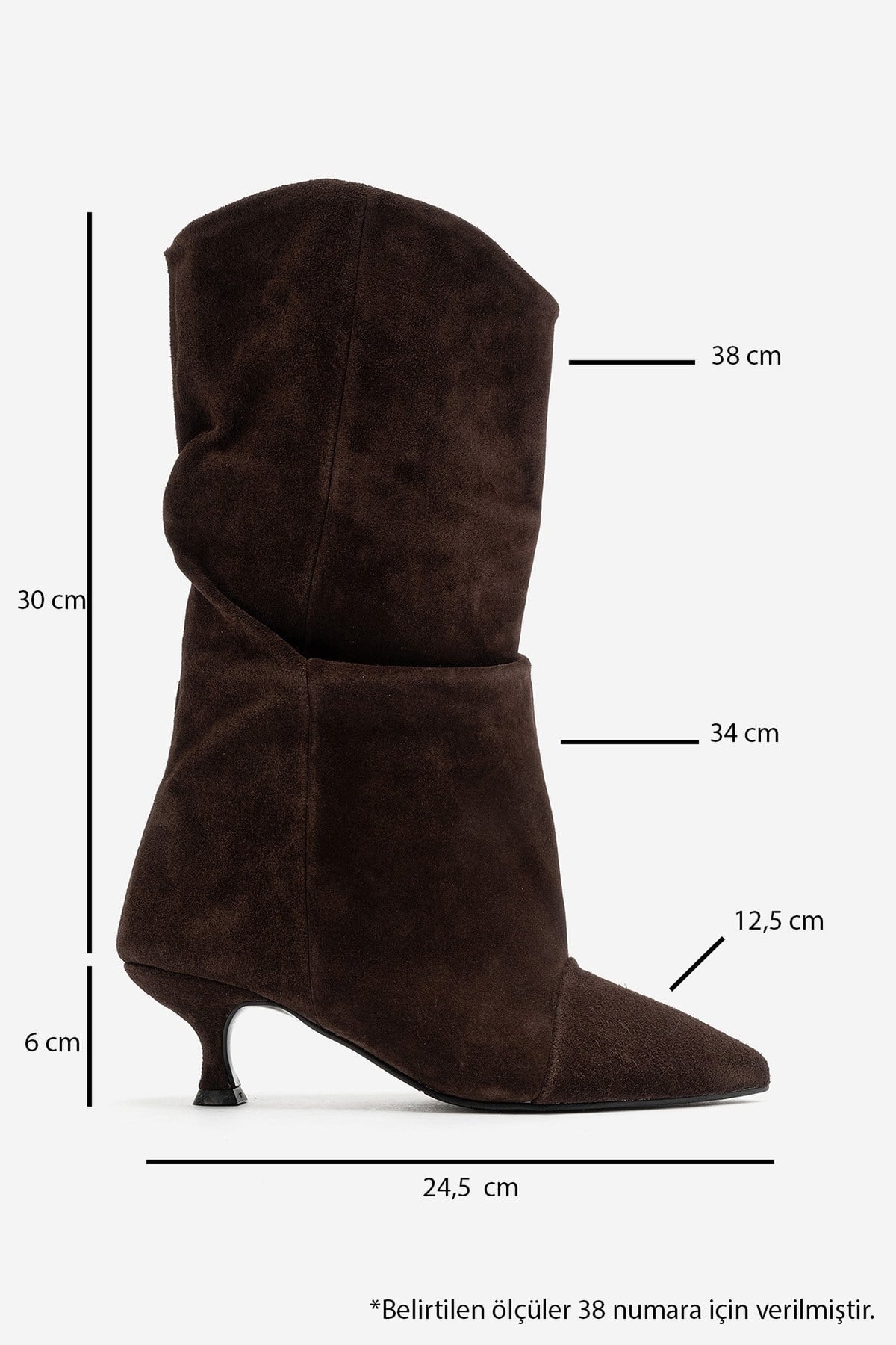 Petty - Brown Genuine Suede Leather Gusseted Boot (Women)