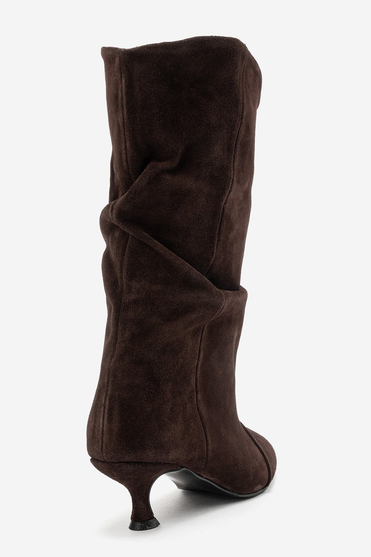 Petty - Brown Genuine Suede Leather Gusseted Boot (Women)