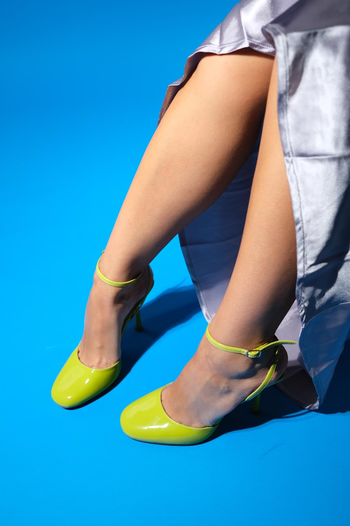Blues - Green Round Toe Ankle-Tie High Heel Shoe (Women)