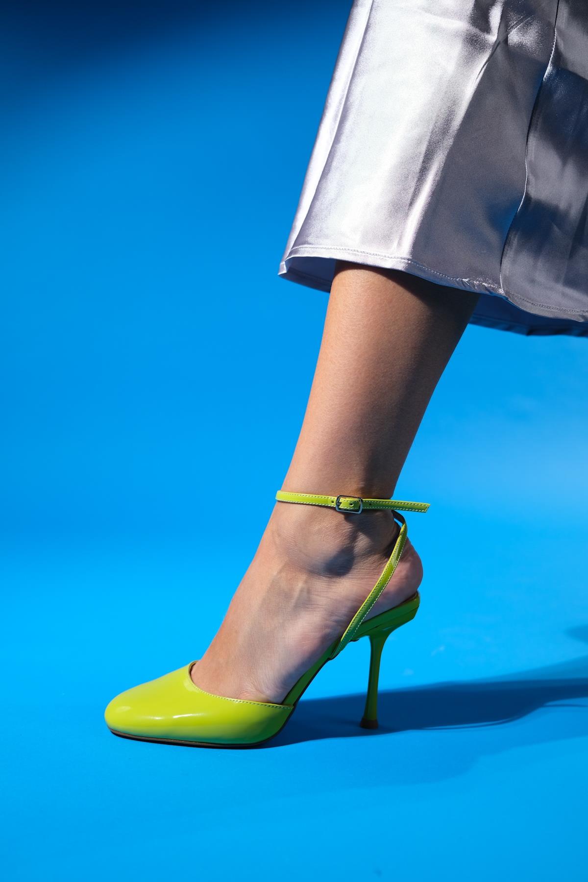 Blues - Green Round Toe Ankle-Tie High Heel Shoe (Women)