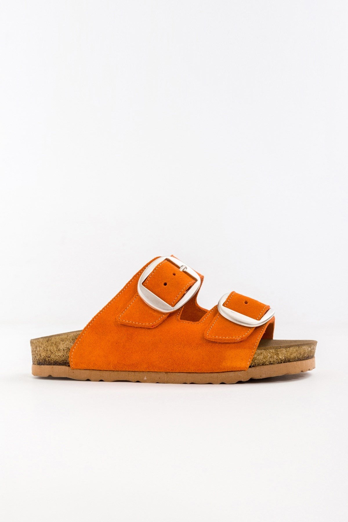 101 - Orange Suede Genuine Leather Slipper (Women)