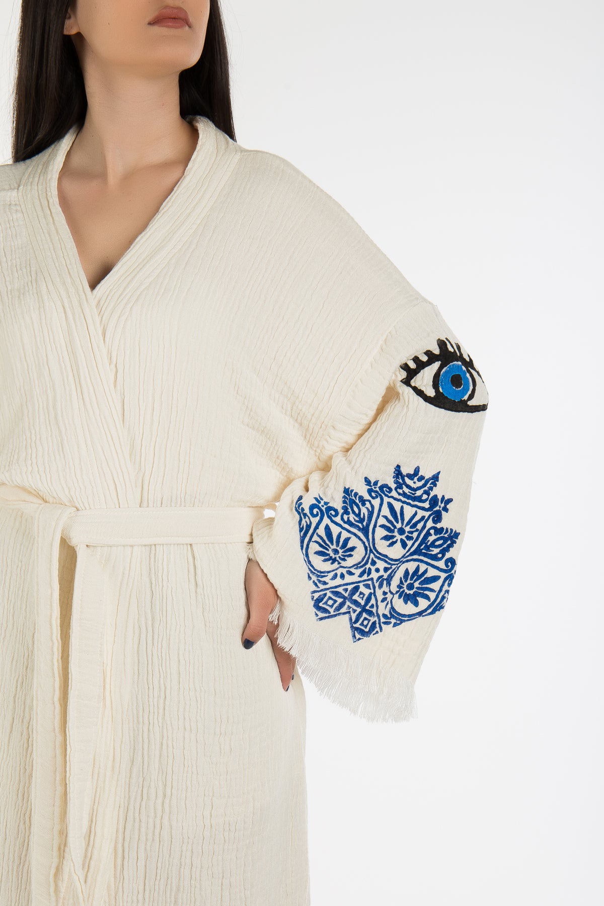 Aria - Natural Evil Eye Handmade Kimono