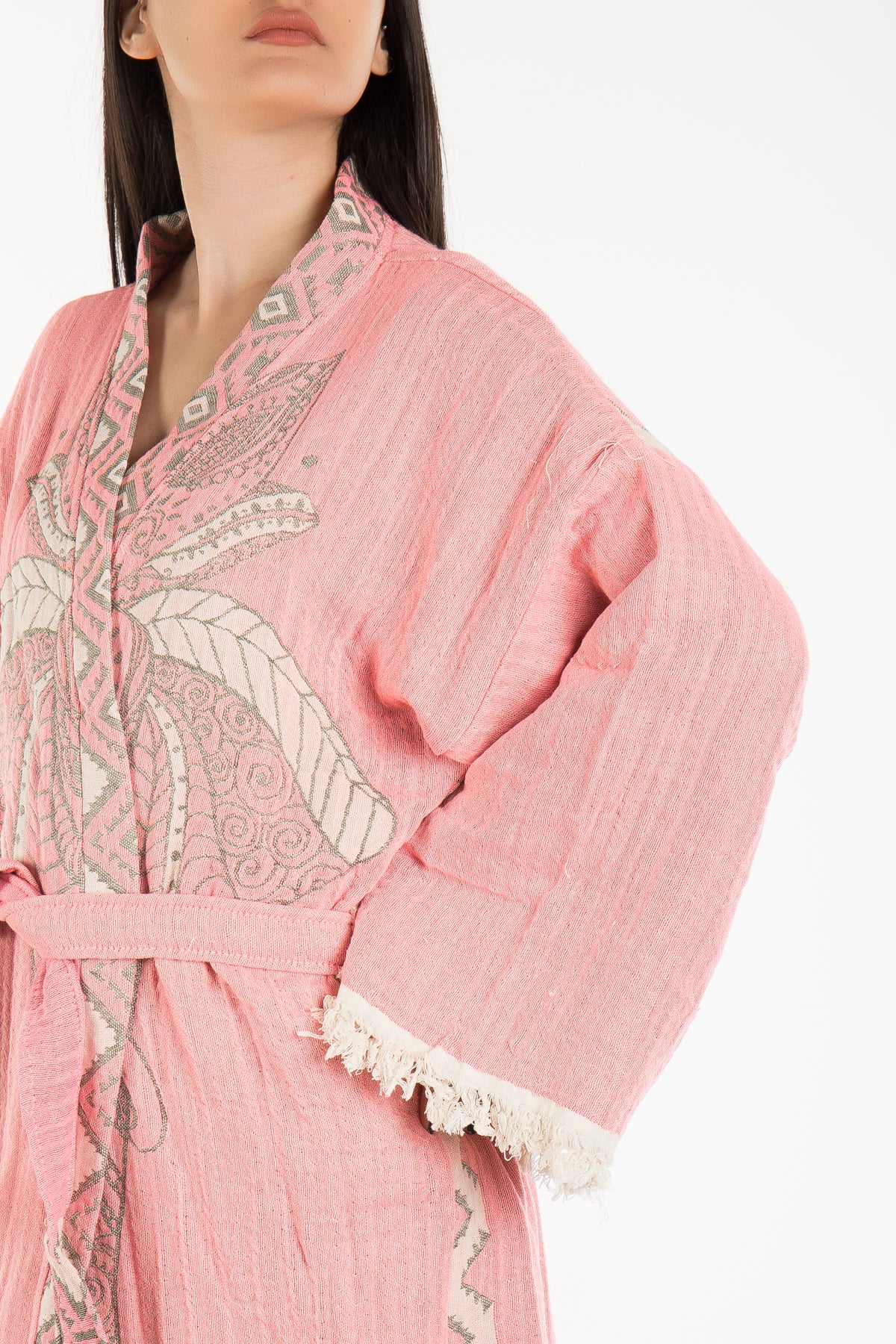 Aria - Pink Elephant Handmade Kimono