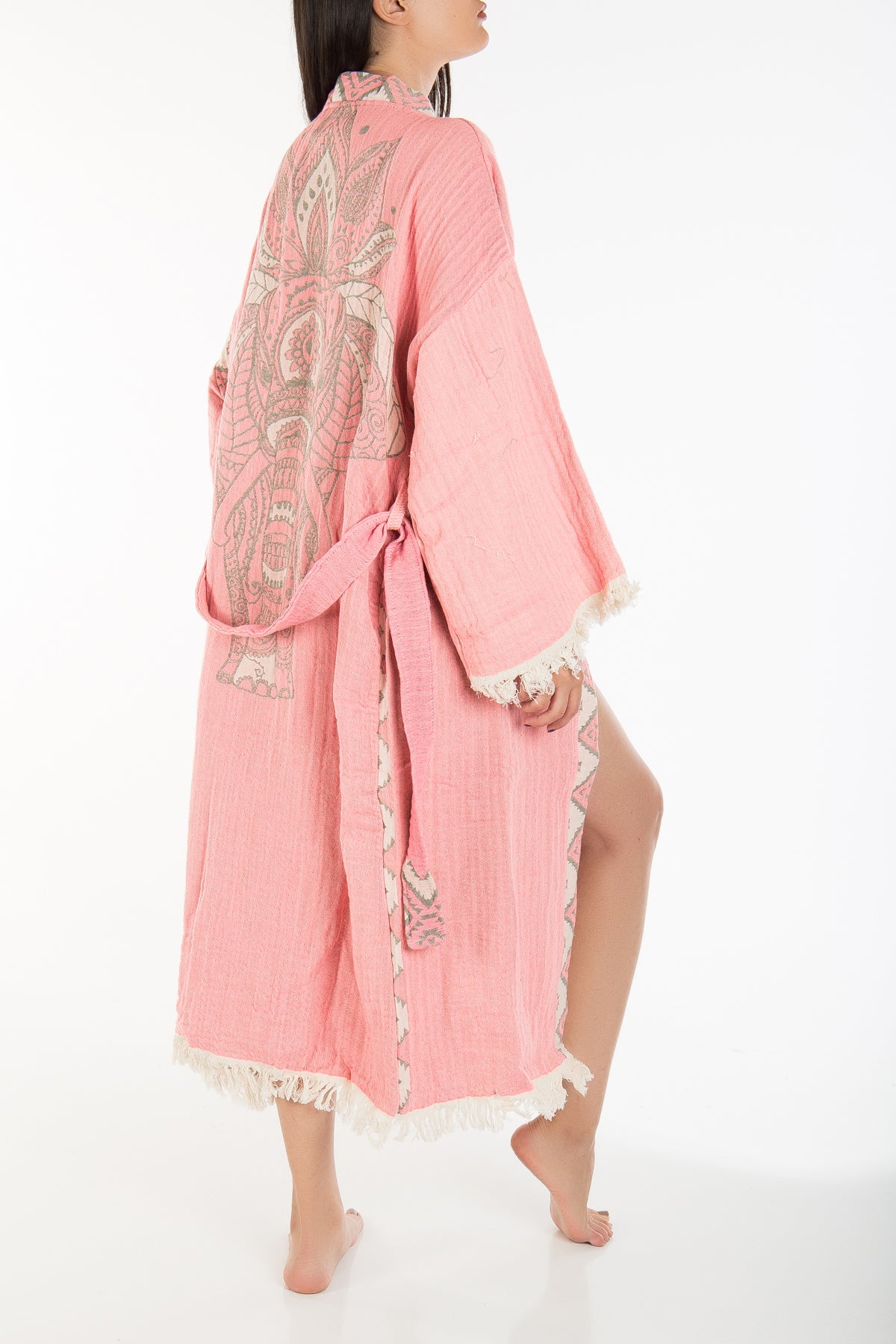 Aria - Pink Elephant Handmade Kimono