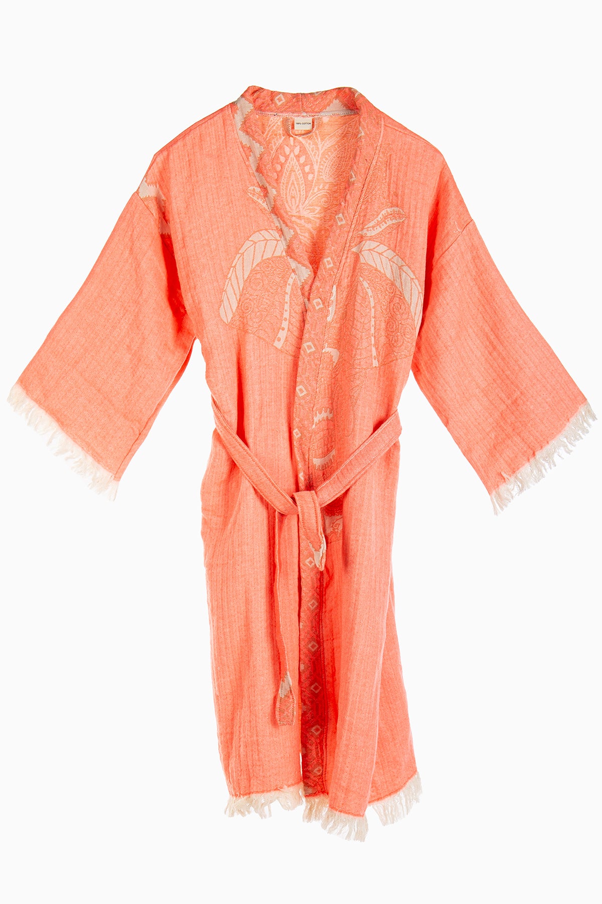 Aria - Coral Elephant Handmade Kimono