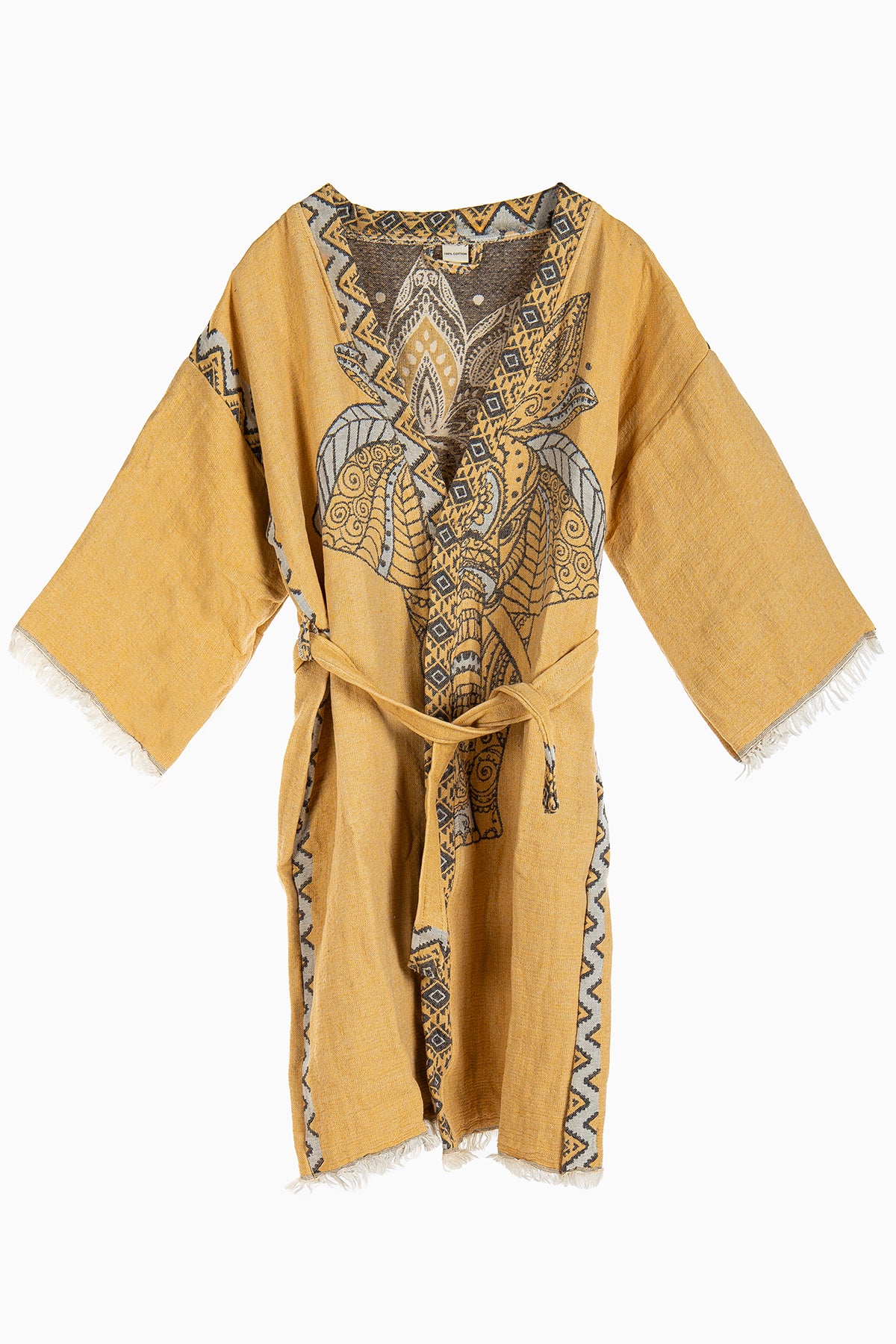 Aria - Yellow Elephant Handmade Kimono