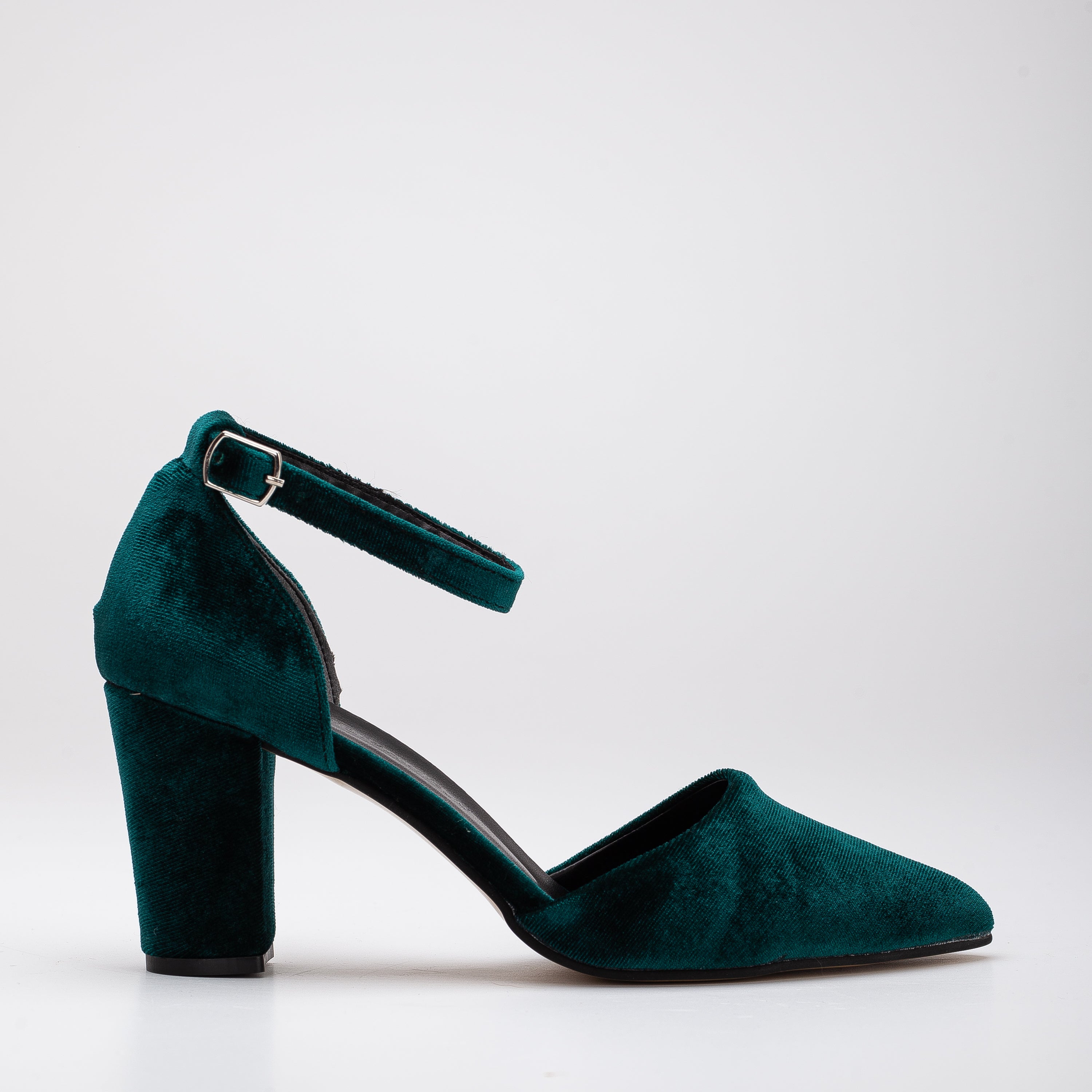 Green velvet stilettos best sale