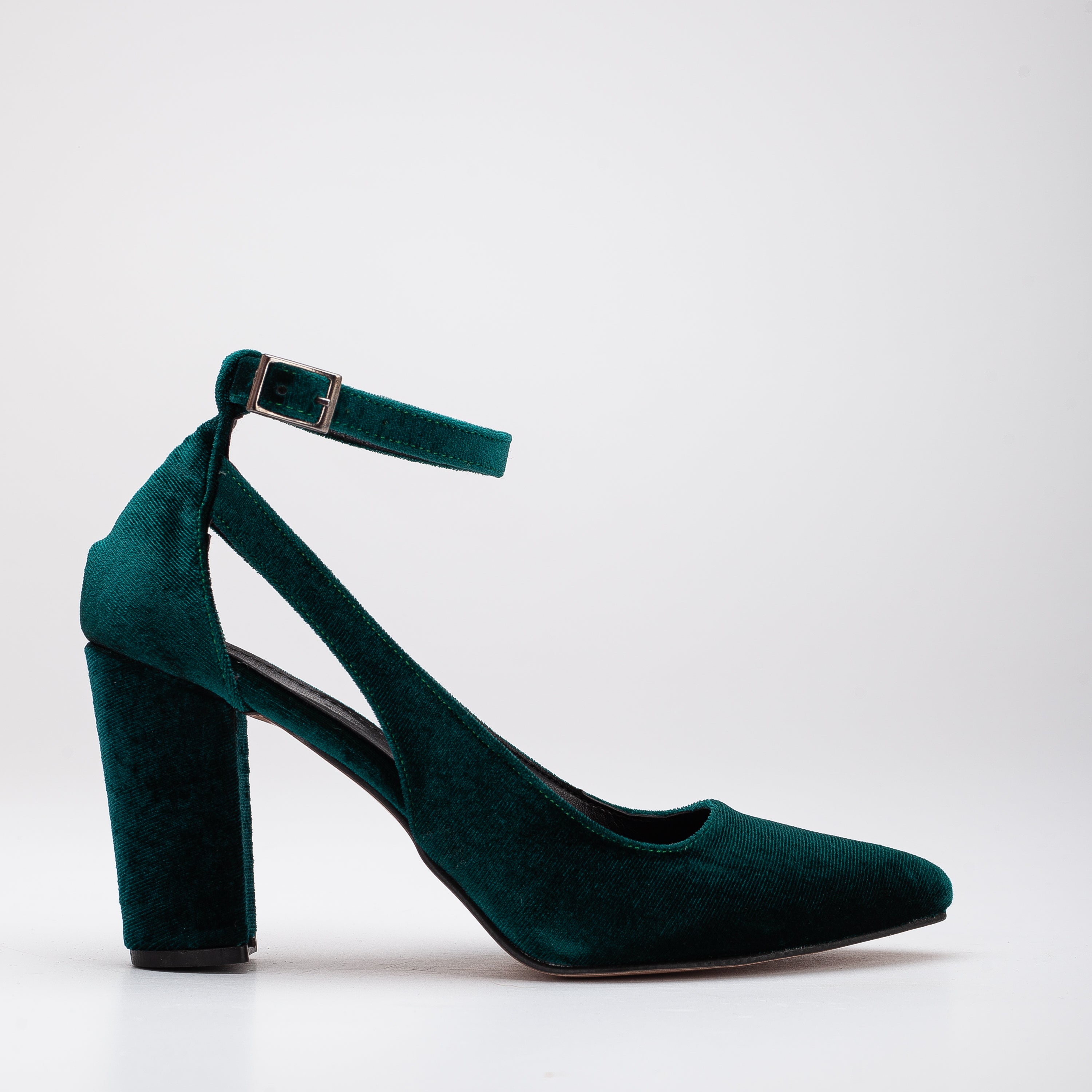 Emerald Green Pumps With Low Kitten Heel From Genuine Leather, Classic  Handmade Evening Women Shoes With Slim Heel and Closed Pointy Toe - Etsy