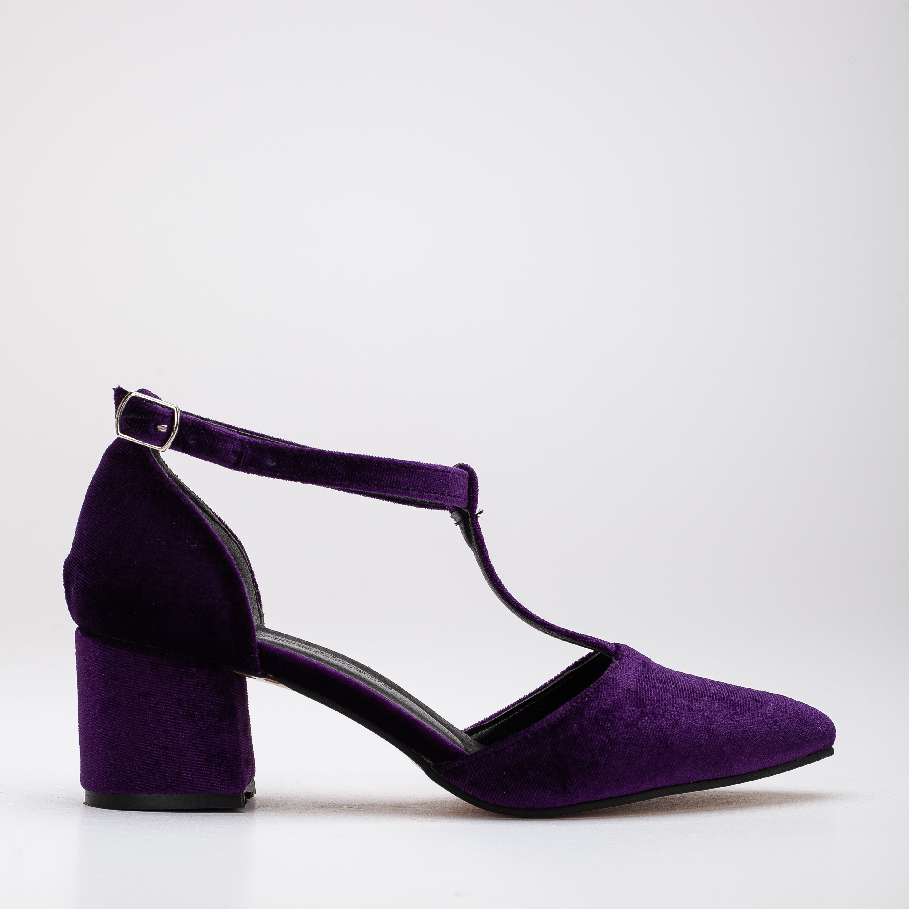 Purple discount velvet heels